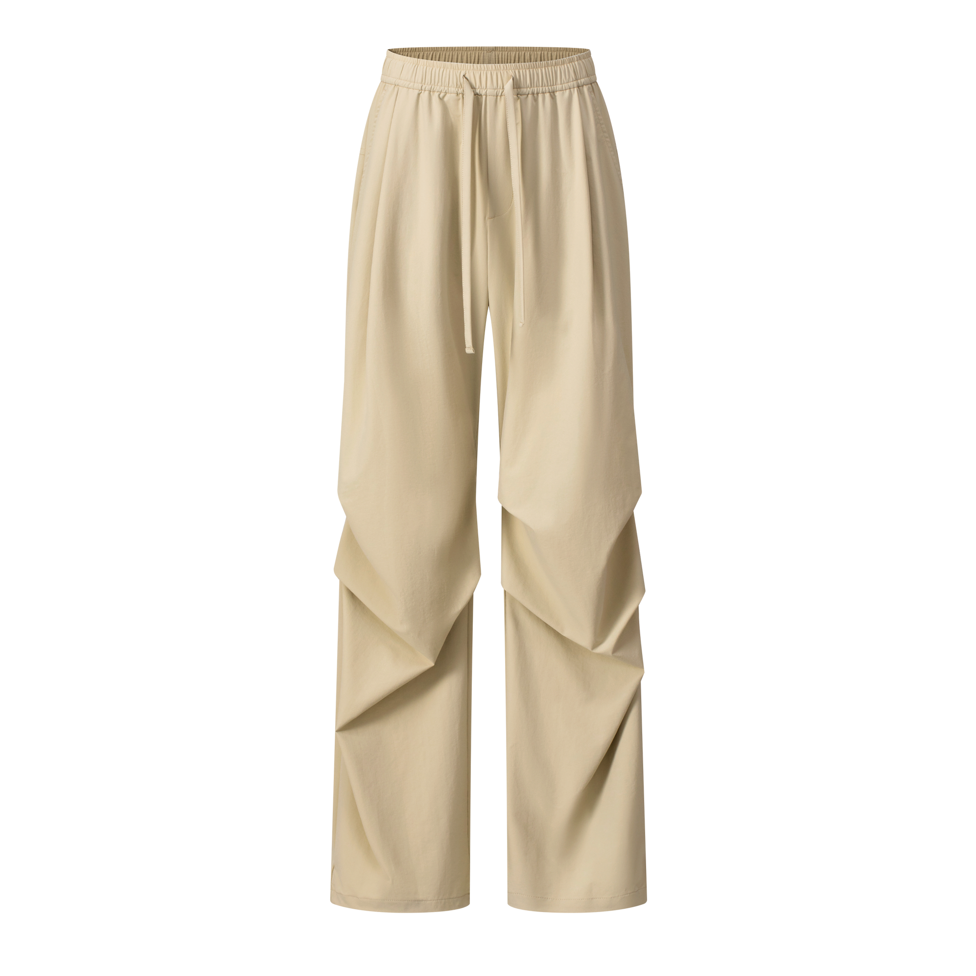 Khaki Outdoor Light Pleated Paratrooper Casual Pants