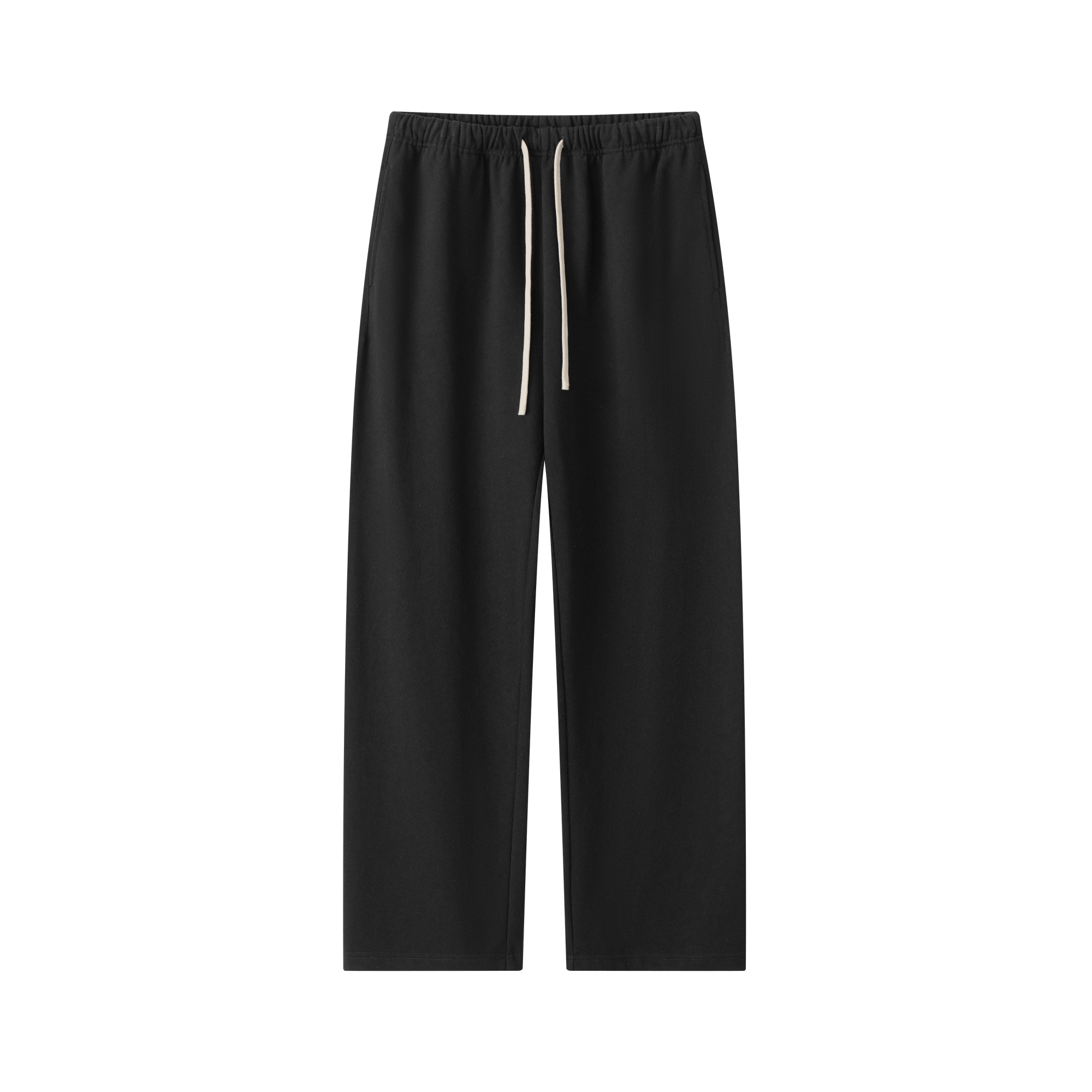 Black Heavyweight Drawstring Sweatpants