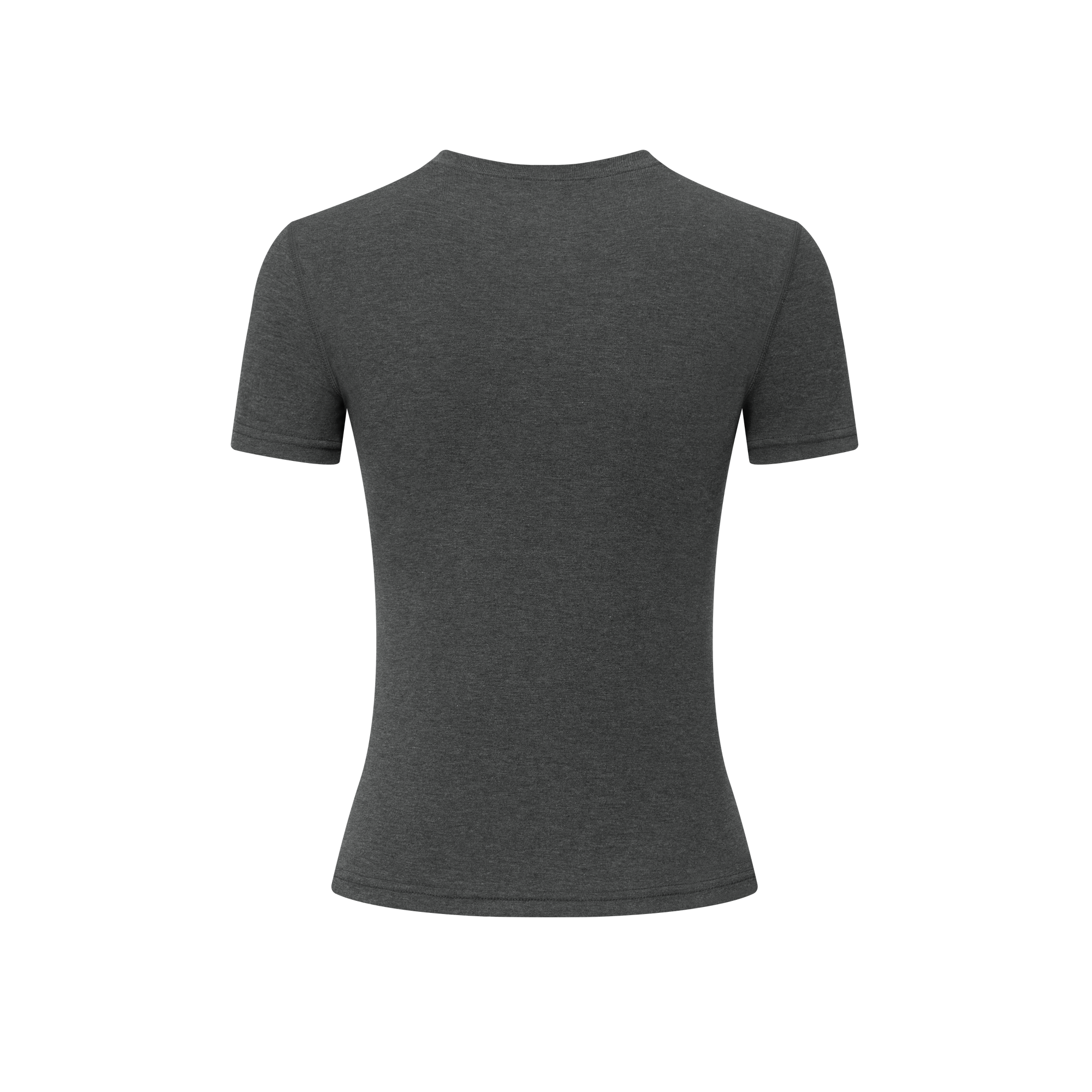 Dark Gray 3D Structured Short-Sleeve T-Shirt