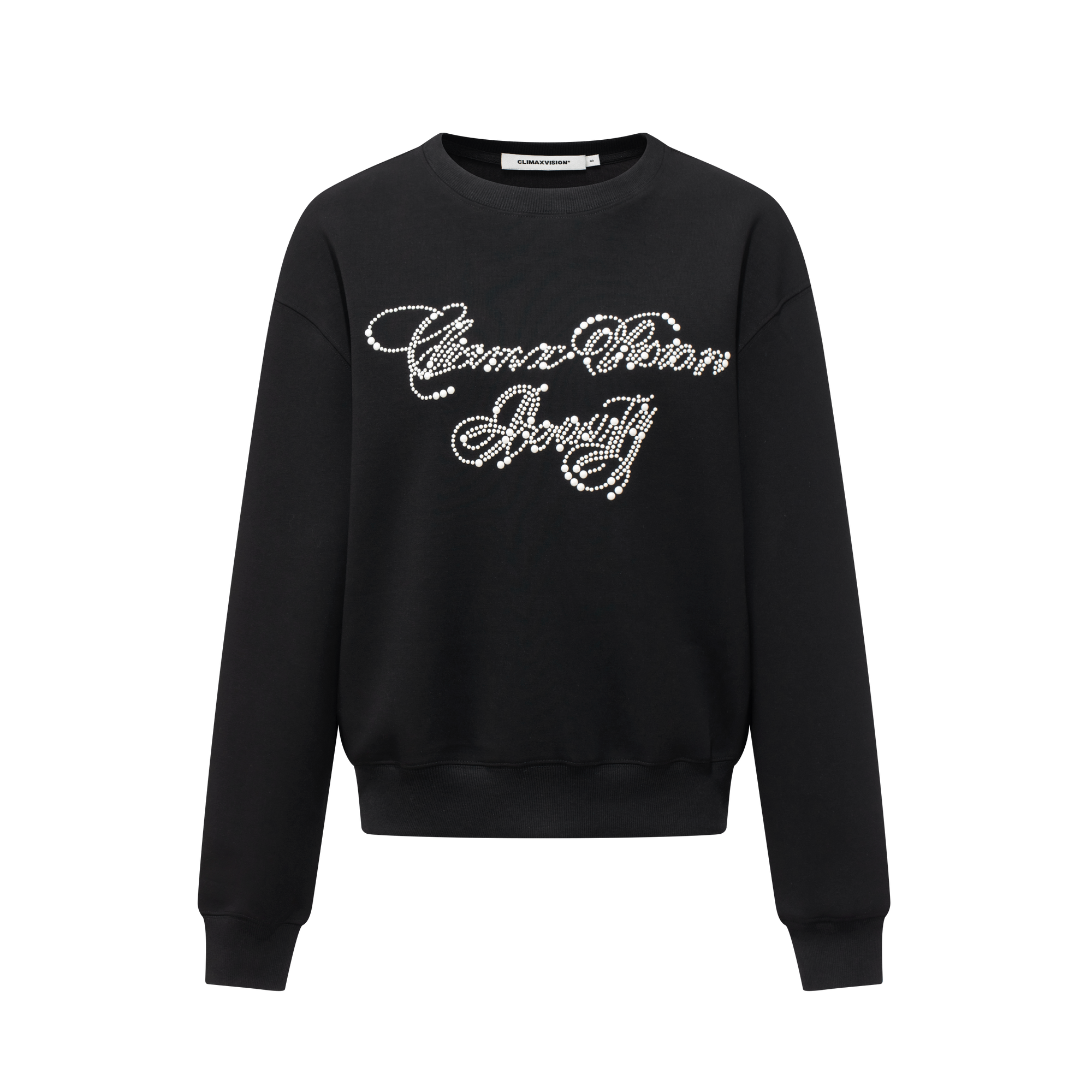 Black Pearl Rhinestone Crewneck Sweatshirt