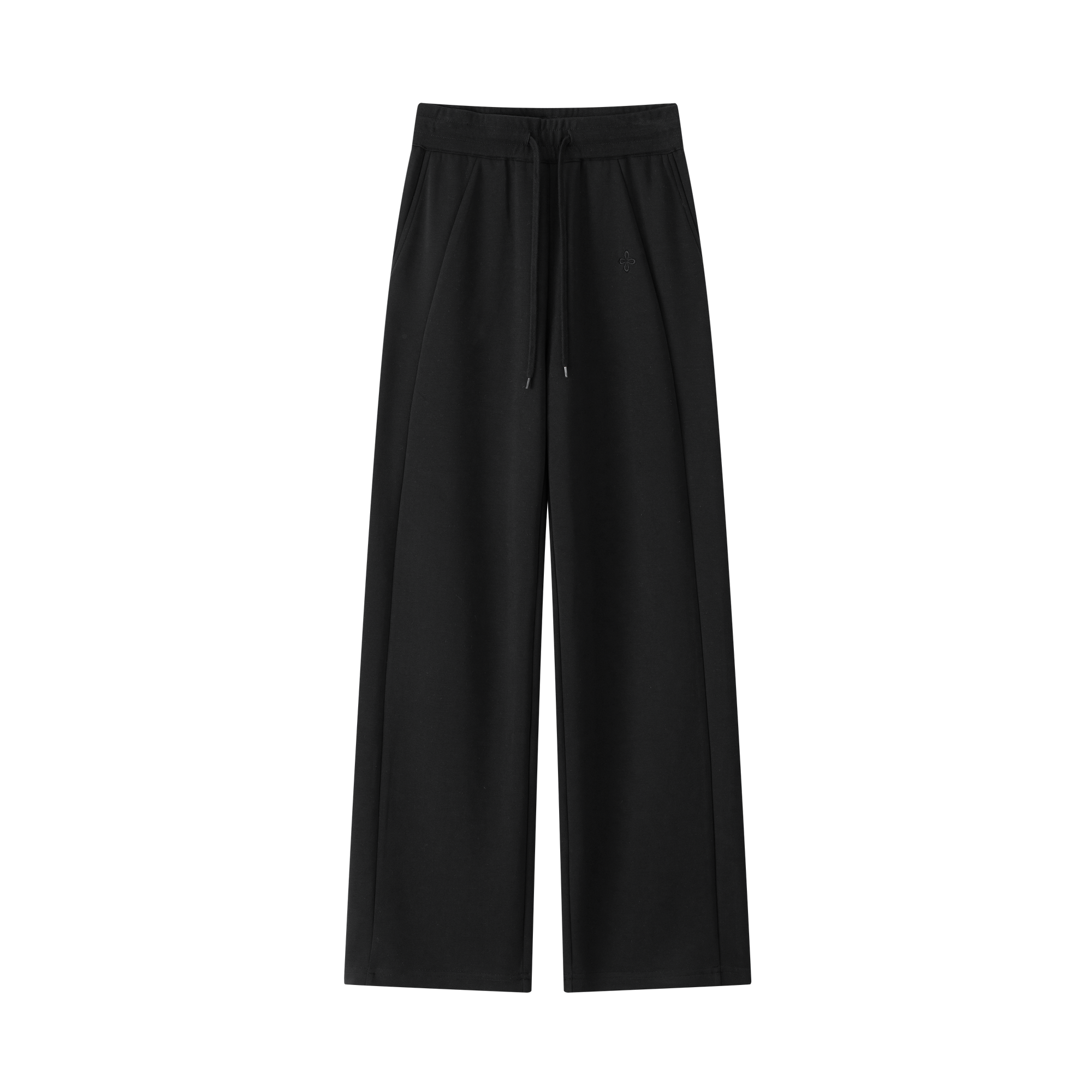 Black Cross Lightweight Cloud-like Set Straight-Leg Sweatpants