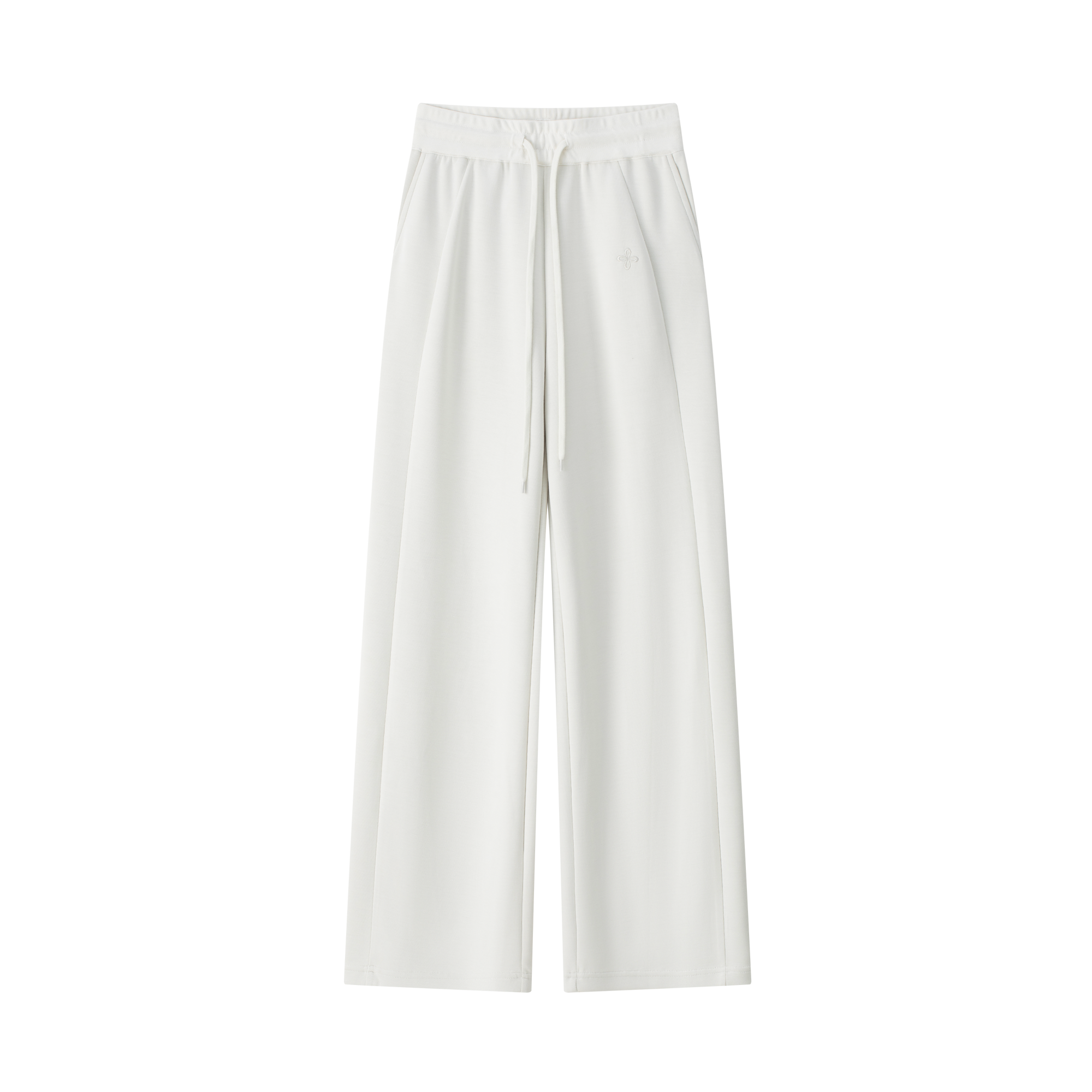 White Cross Lightweight Cloud-like Set Straight-Leg Sweatpants