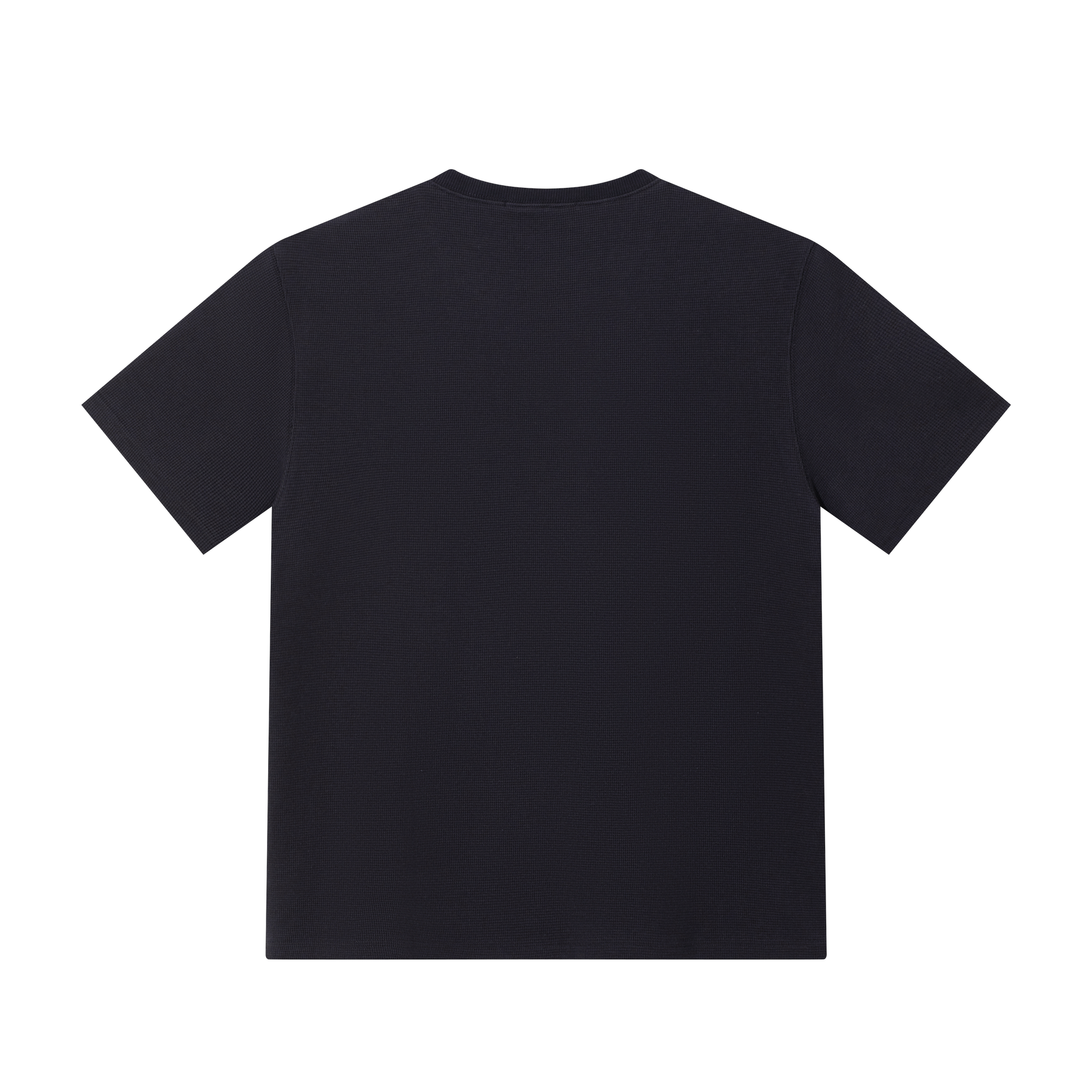 Navy Waffle Henley Short Sleeves