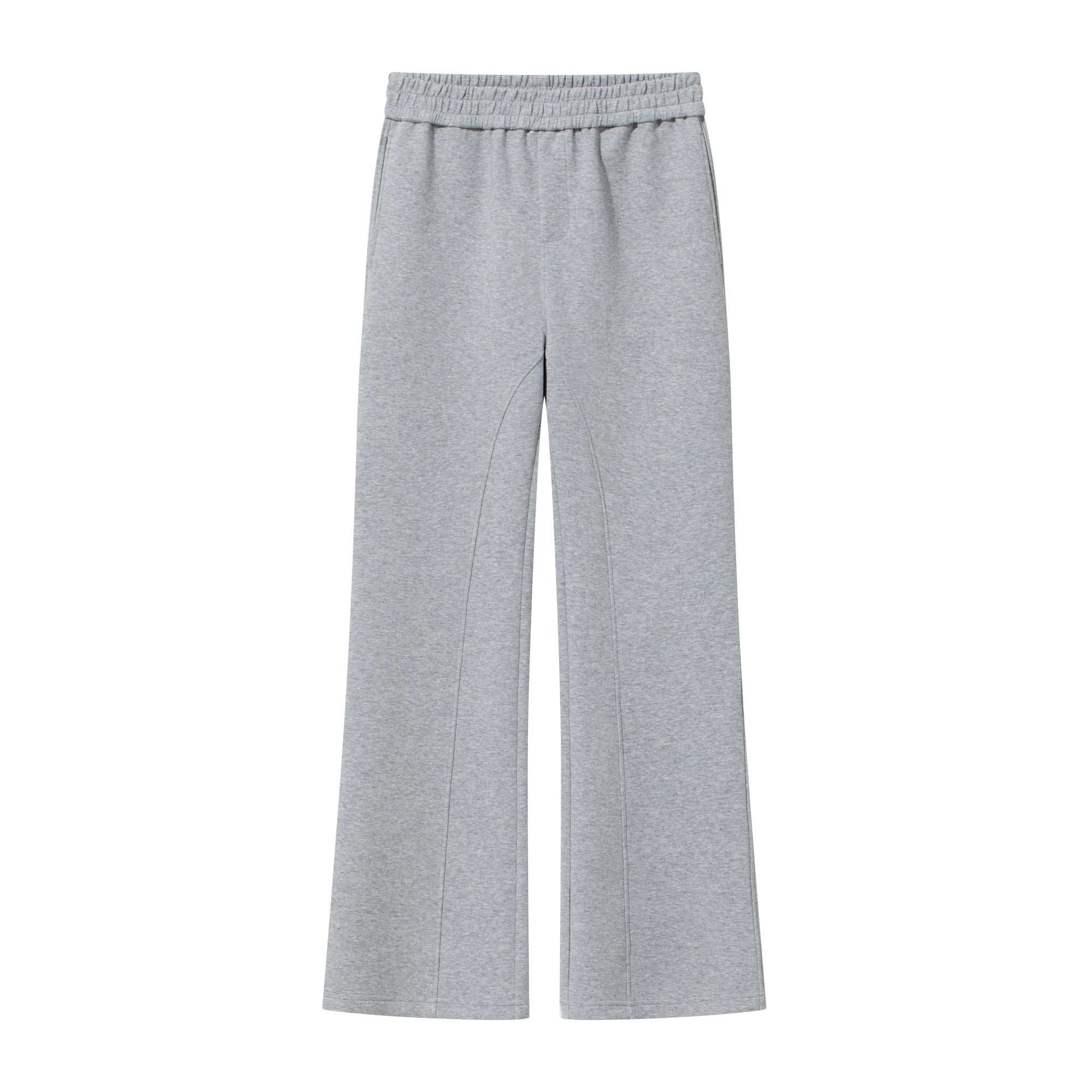 Grey Comfortable Space Cotton Silhouette Casual Flared Sweatpants