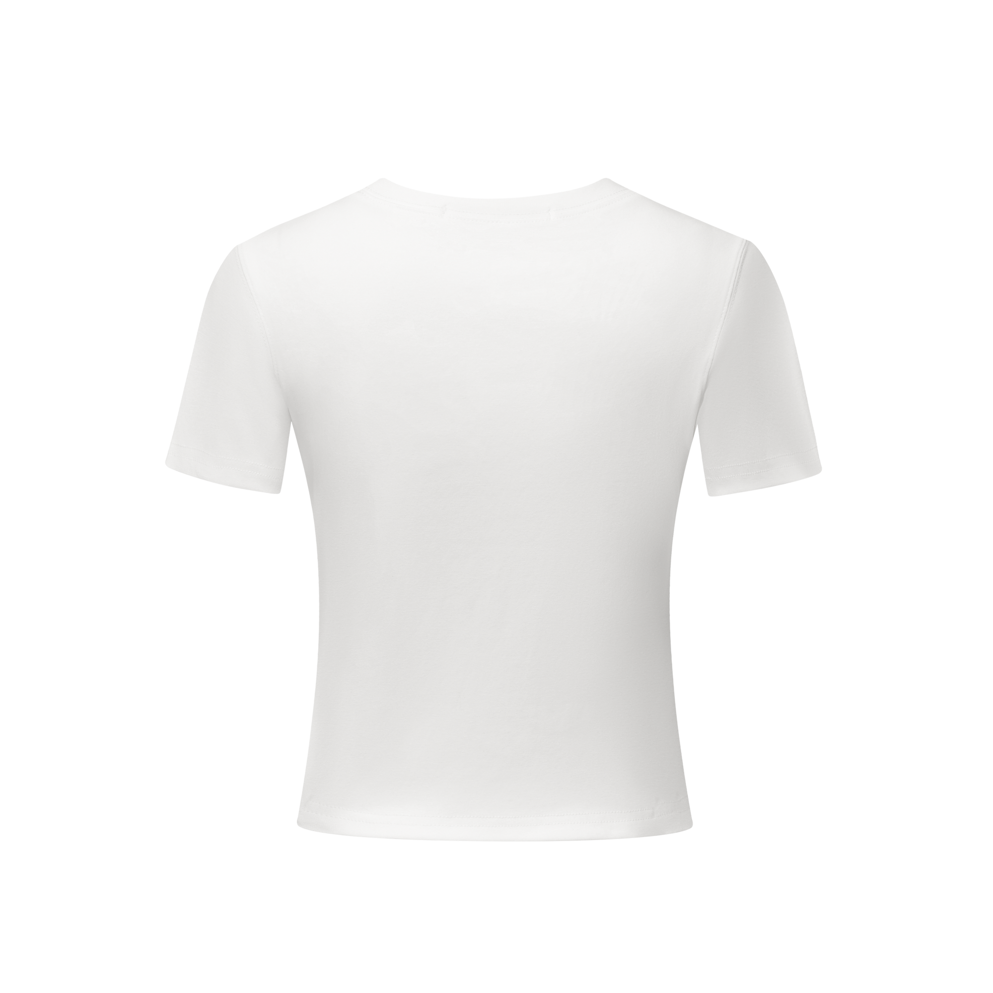 White pearl chain print short sleeves