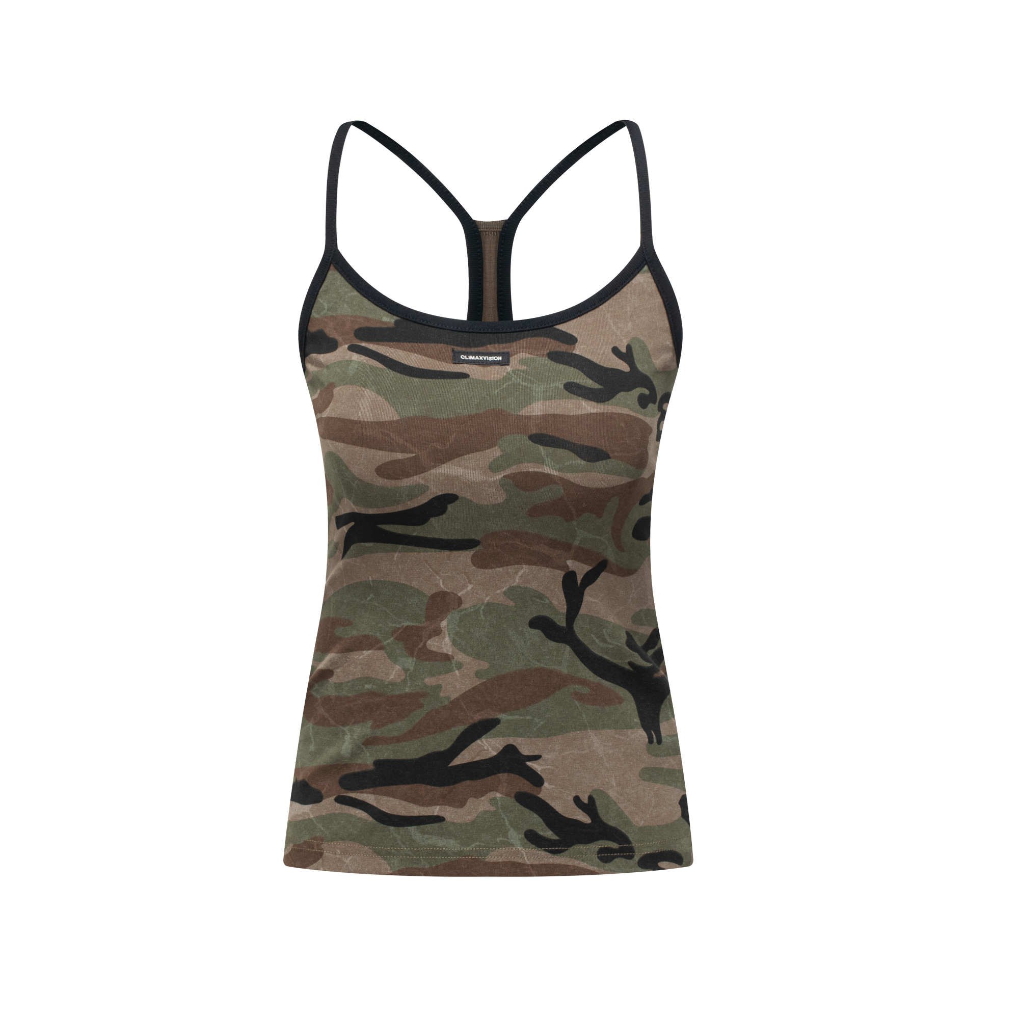 Camouflage stretch tank top