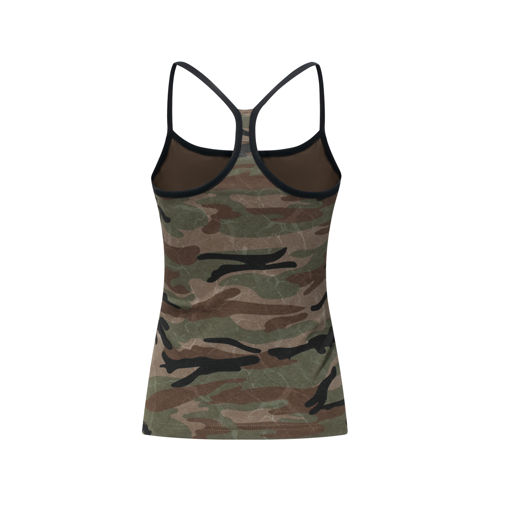 Camouflage stretch tank top