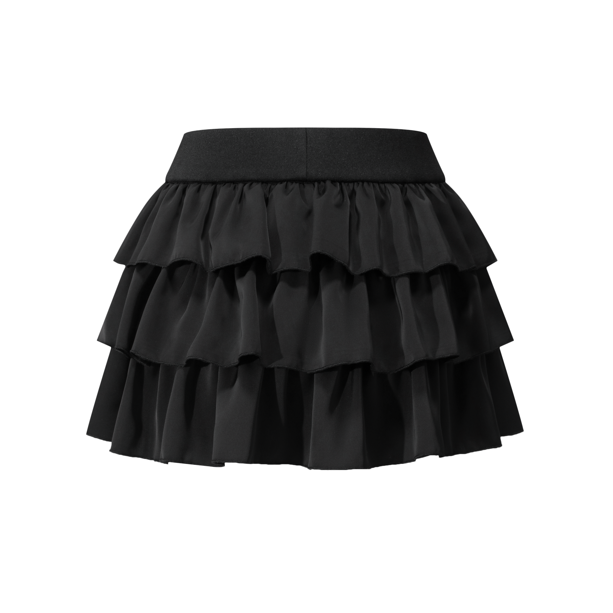 Black satin cake skirt