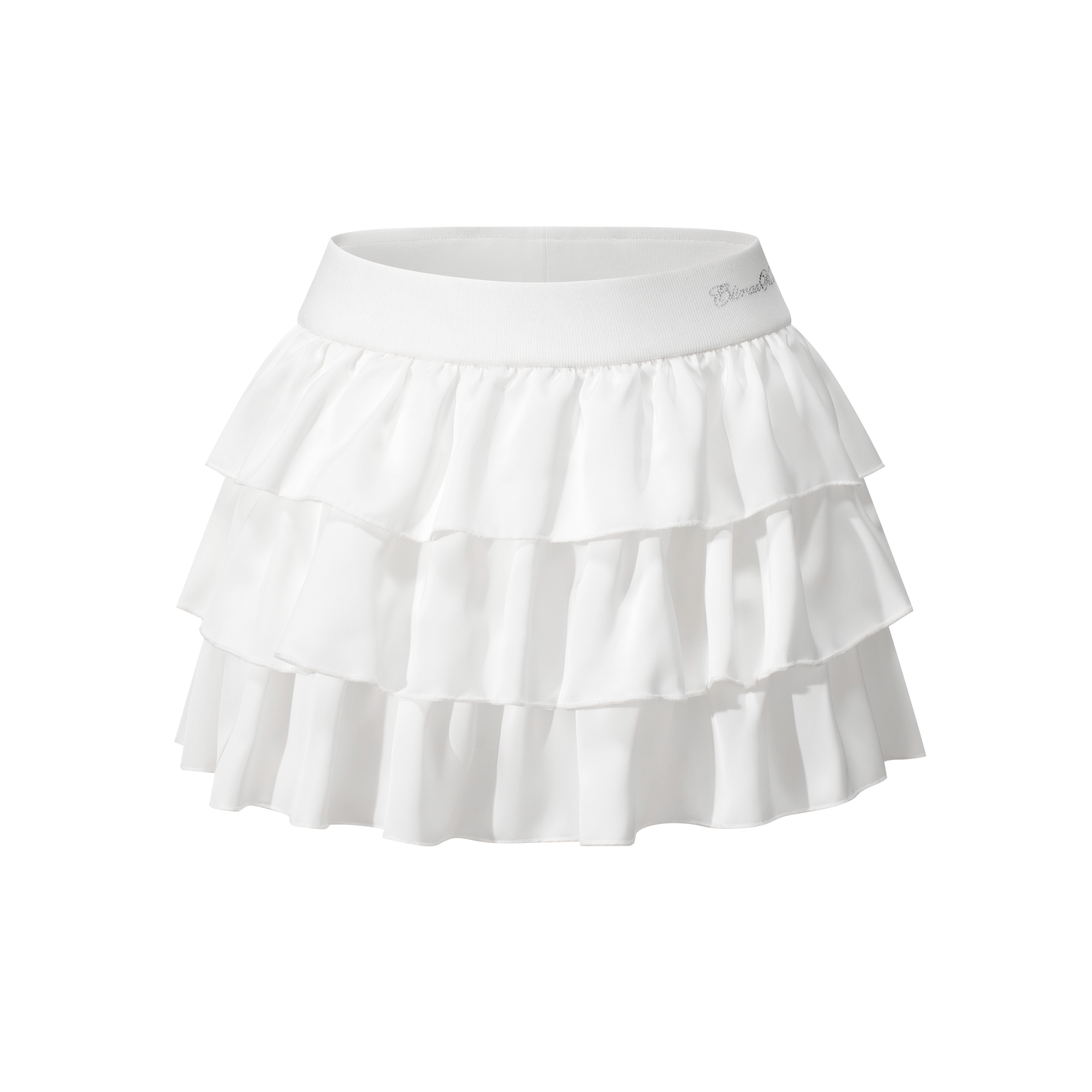 Pearl White Satin Cake Skirt