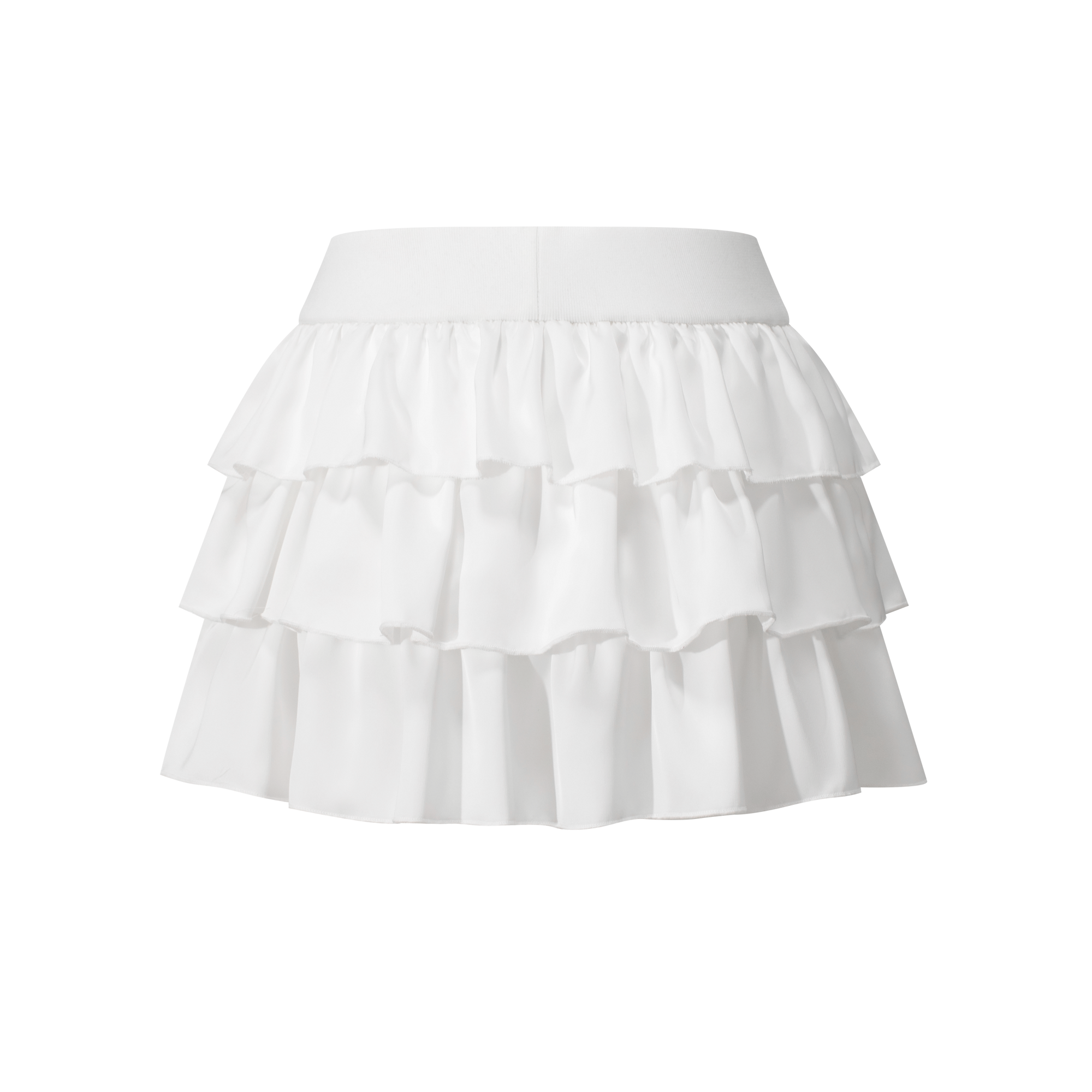 Pearl White Satin Cake Skirt