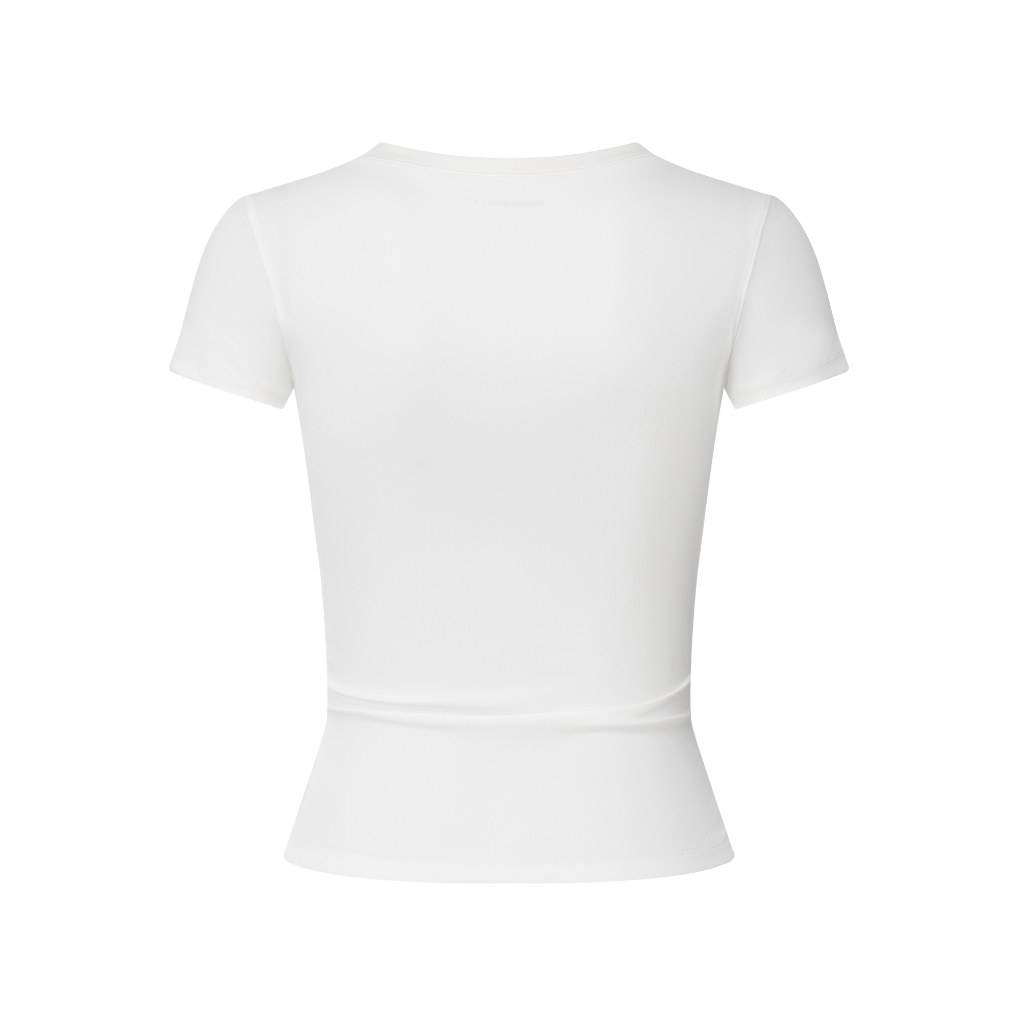 White Cross Shaped U-Neck Short-Sleeve T-Shirt