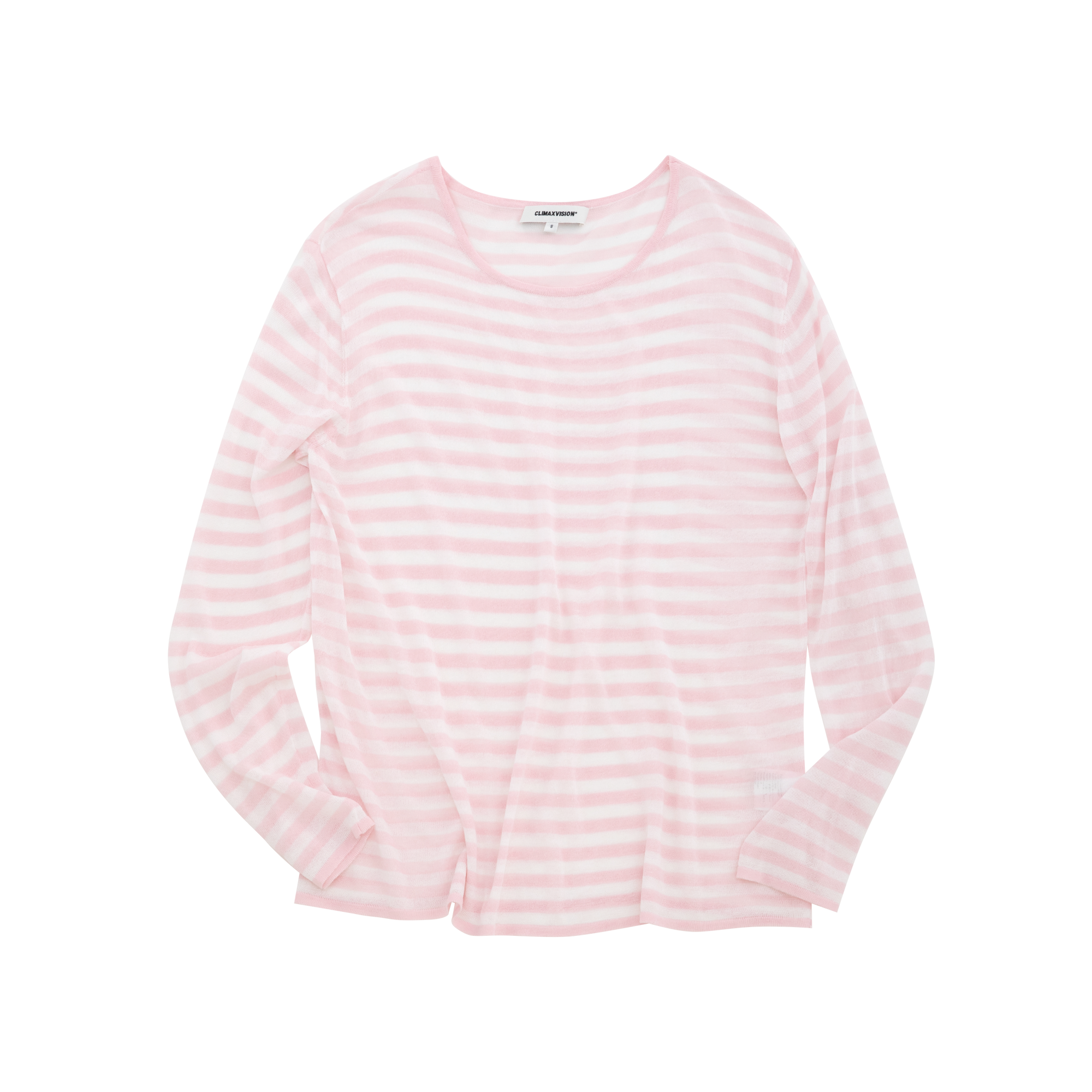Pink Tencel Linen Striped Off-Shoulder Cover-Up T-Shirt