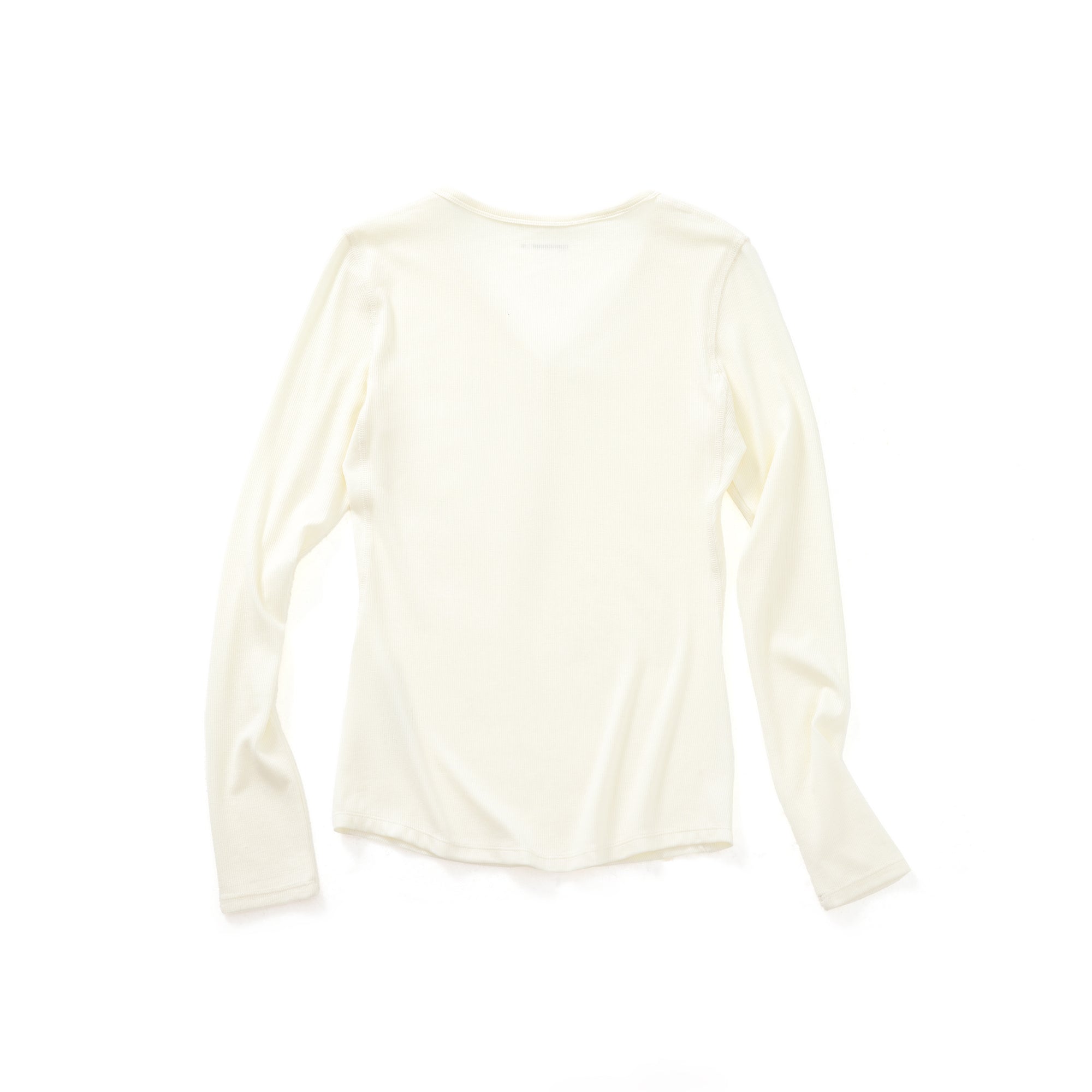 Lyocell V-neck Button Long Sleeve T-shirt In Beige