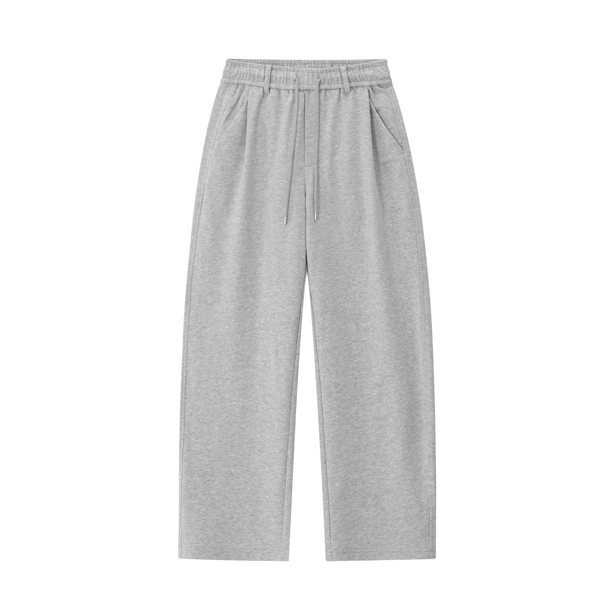 Light Gray Pleated Casual Sweatpants