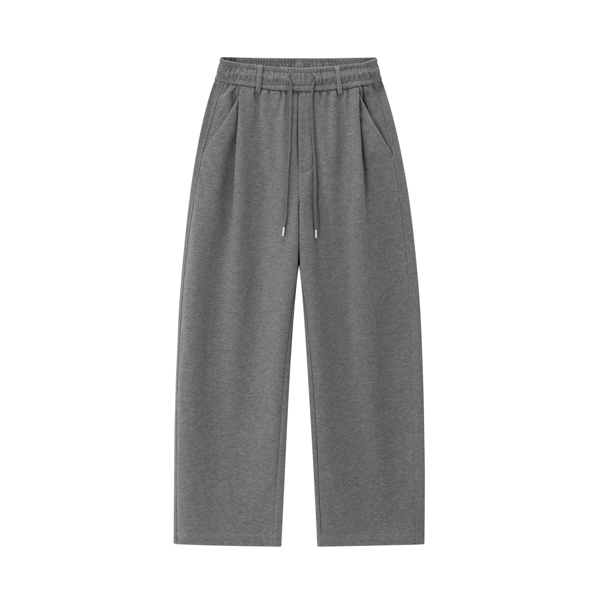 Dark Gray Pleated Casual Sweatpants