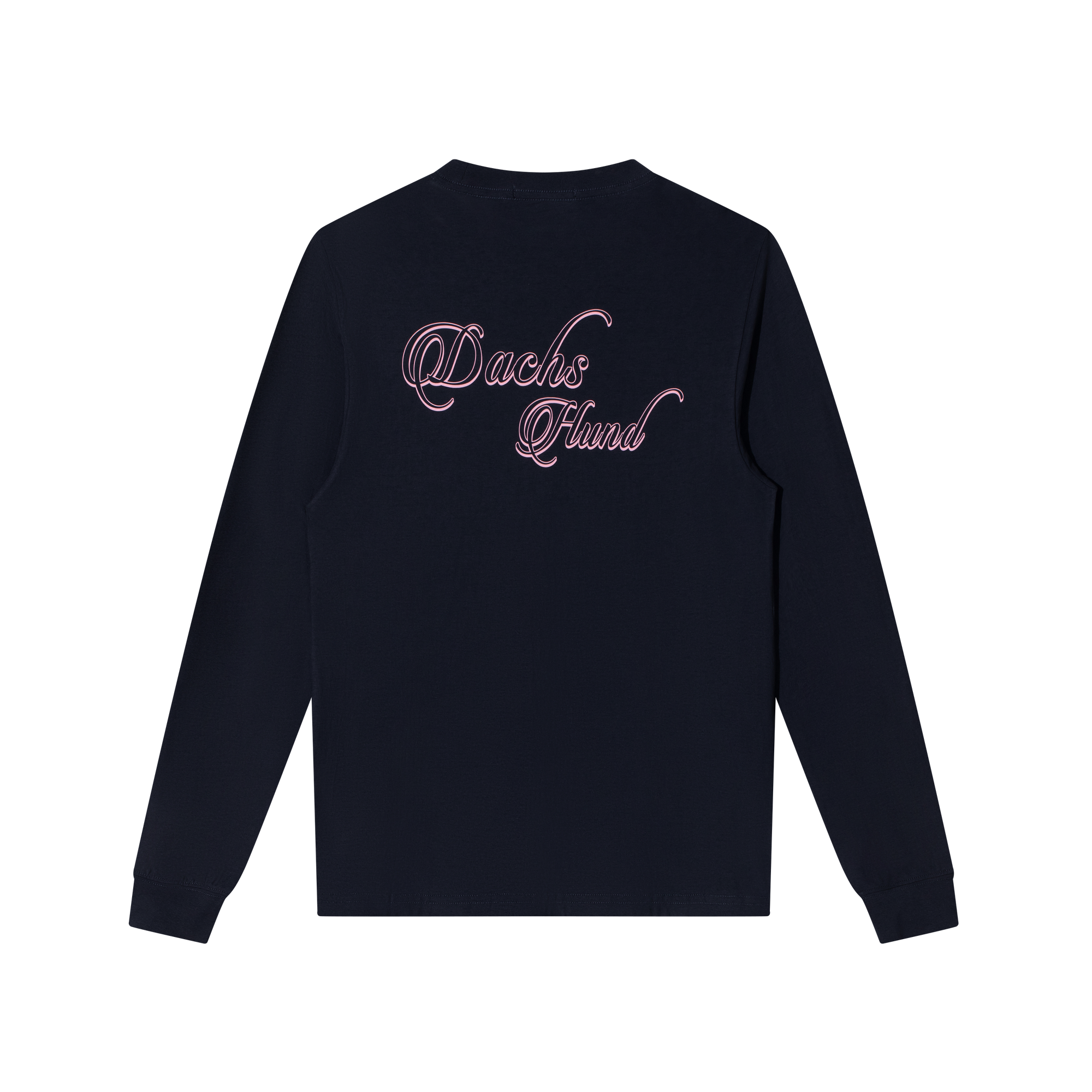 Navy Blue Strong Twist Cotton Puppy Embroidered Long Sleeves