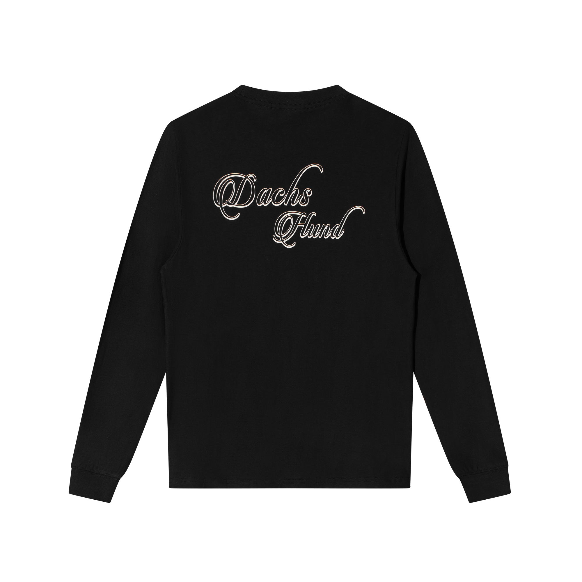 Black Strong Twist Cotton Puppy Embroidery Long Sleeves