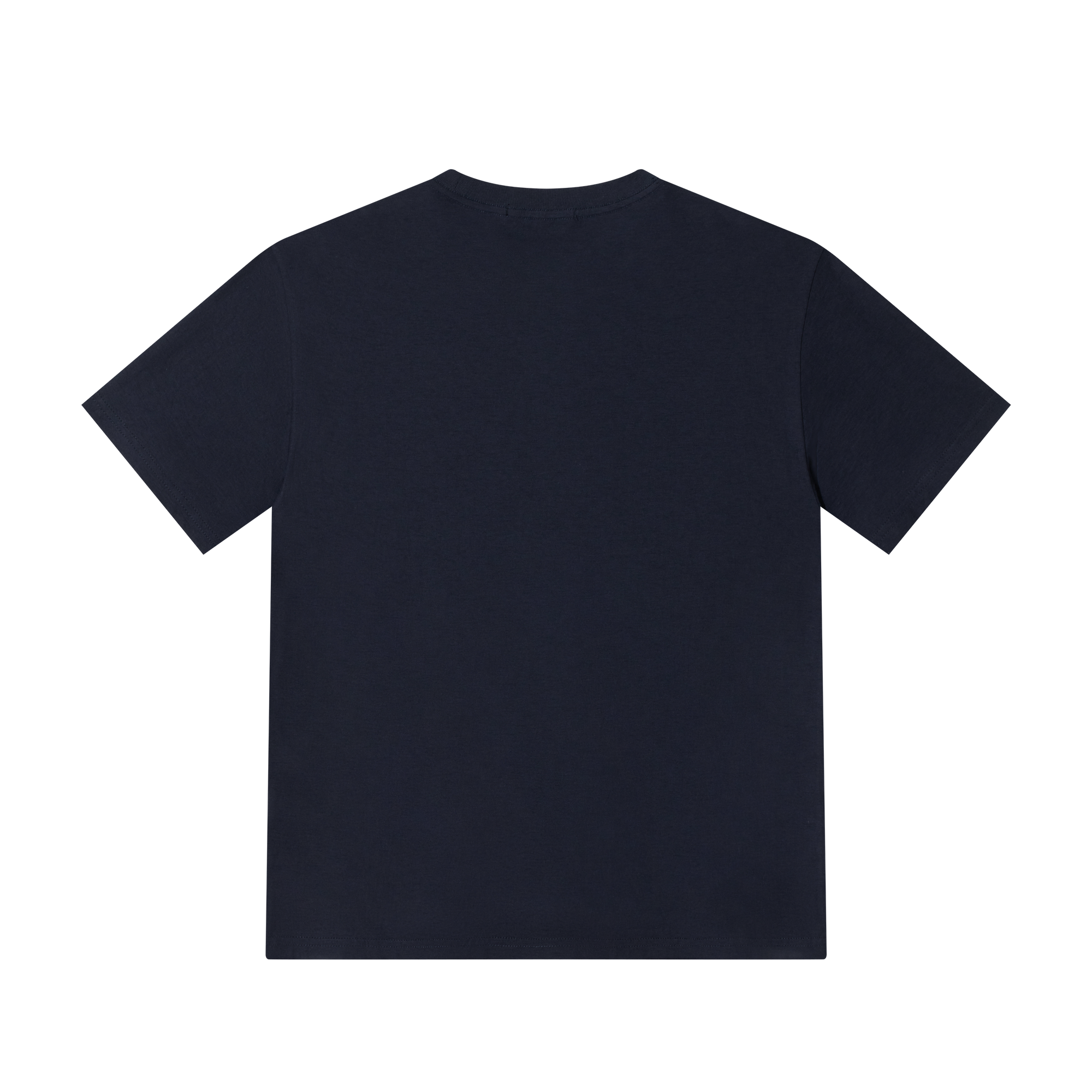 Navy Blue Graffiti Lettering Translucent Short Sleeves
