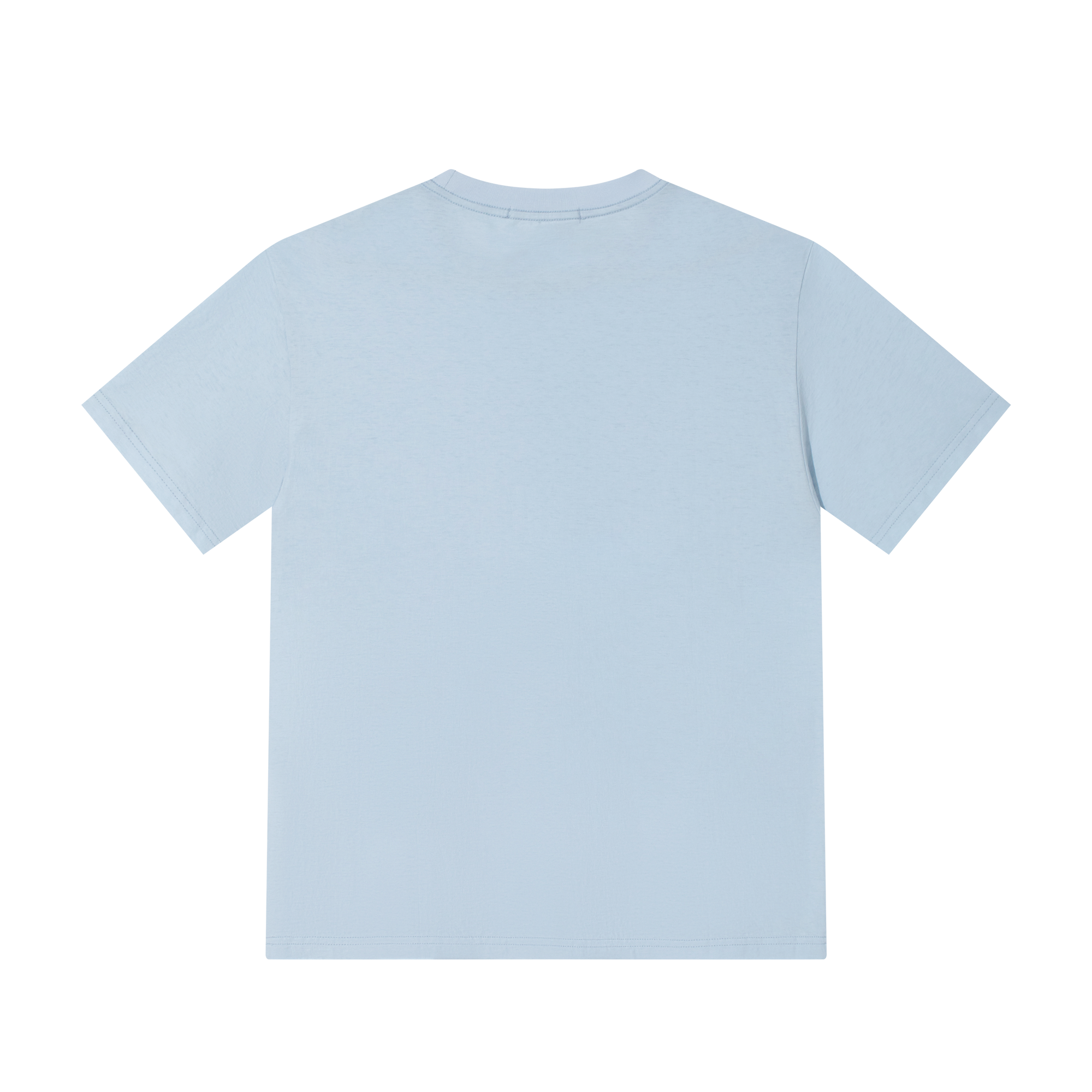 Blue Graffiti Letters Micro-transparent Short Sleeves