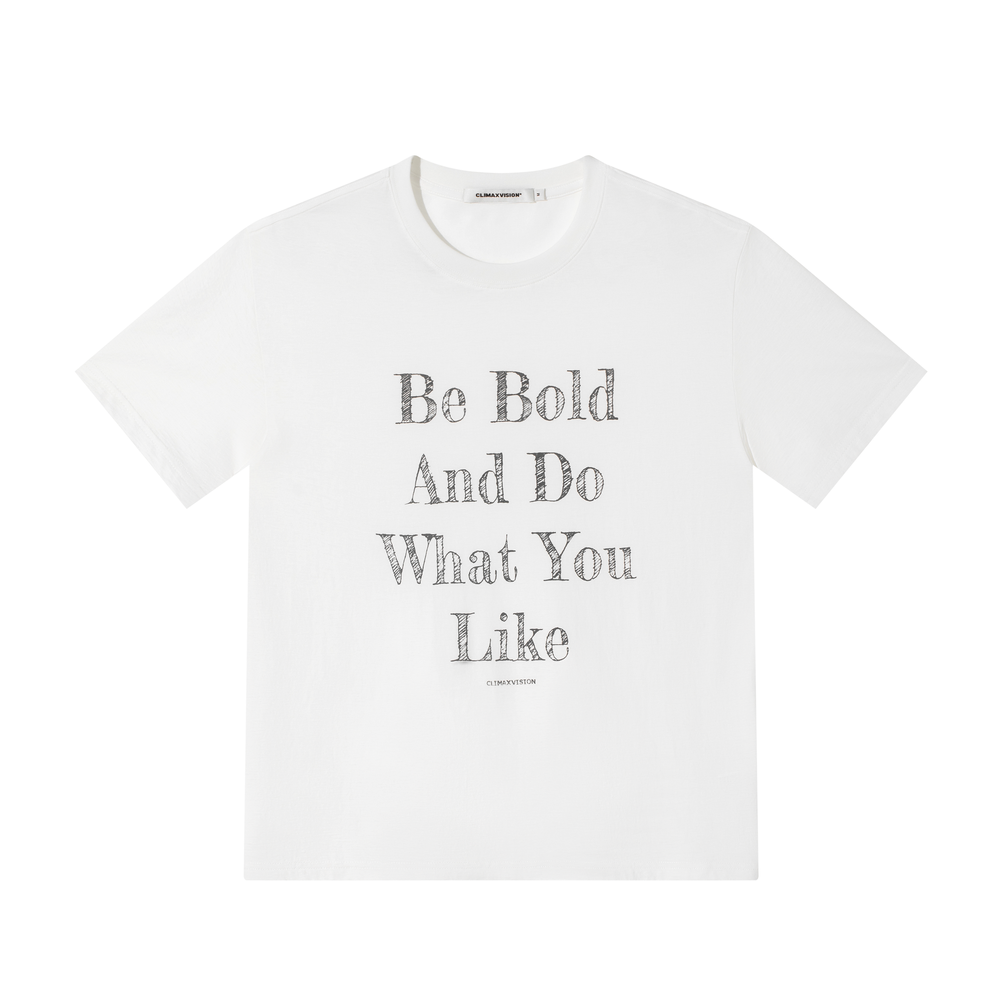 White Graffiti Lettering Translucent Short Sleeves