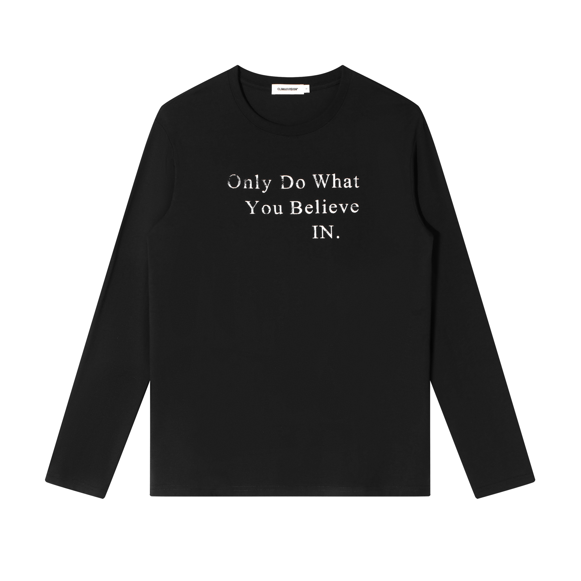 Black letter print long sleeves