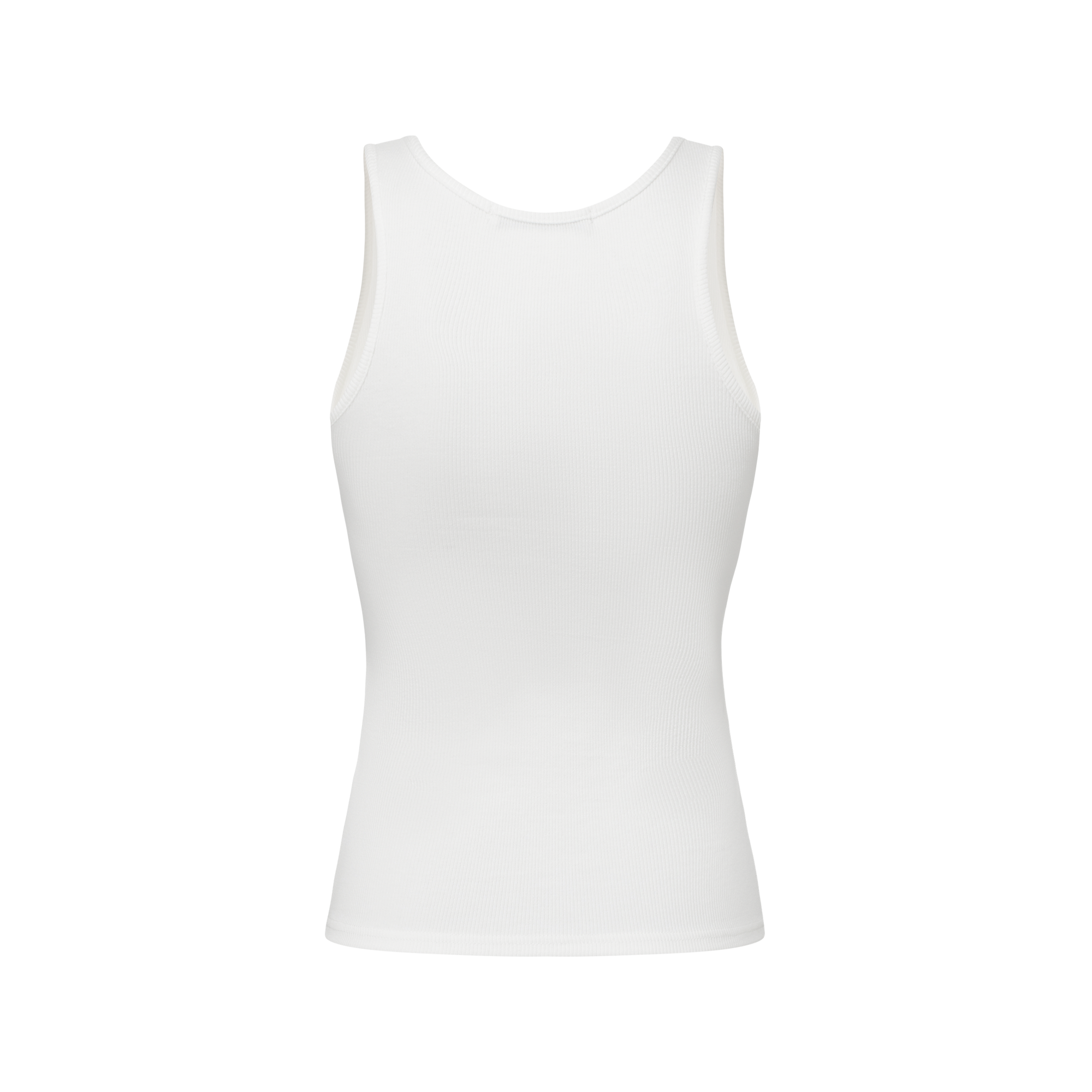 White rhinestone U-neck vest