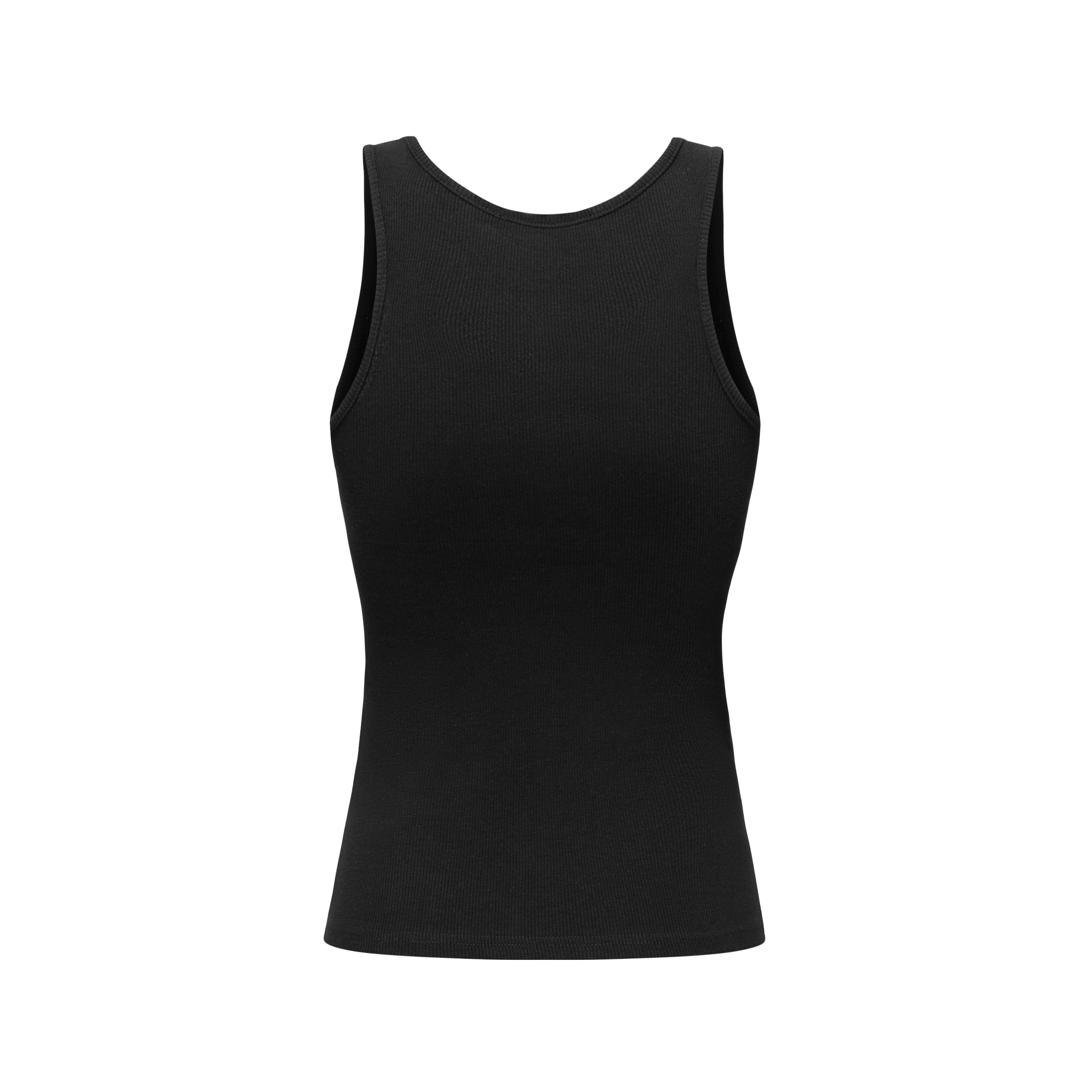 Black rhinestone U-neck vest