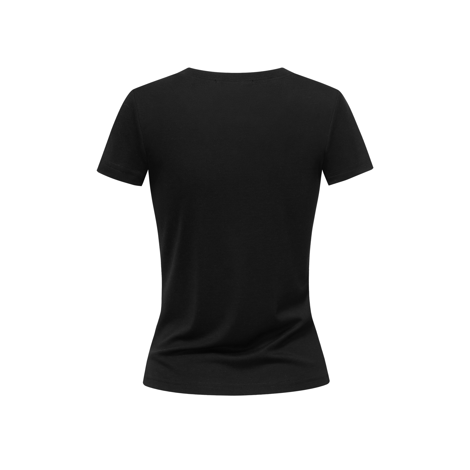 Black Skin-friendly Puppy Embroidery Short Sleeve
