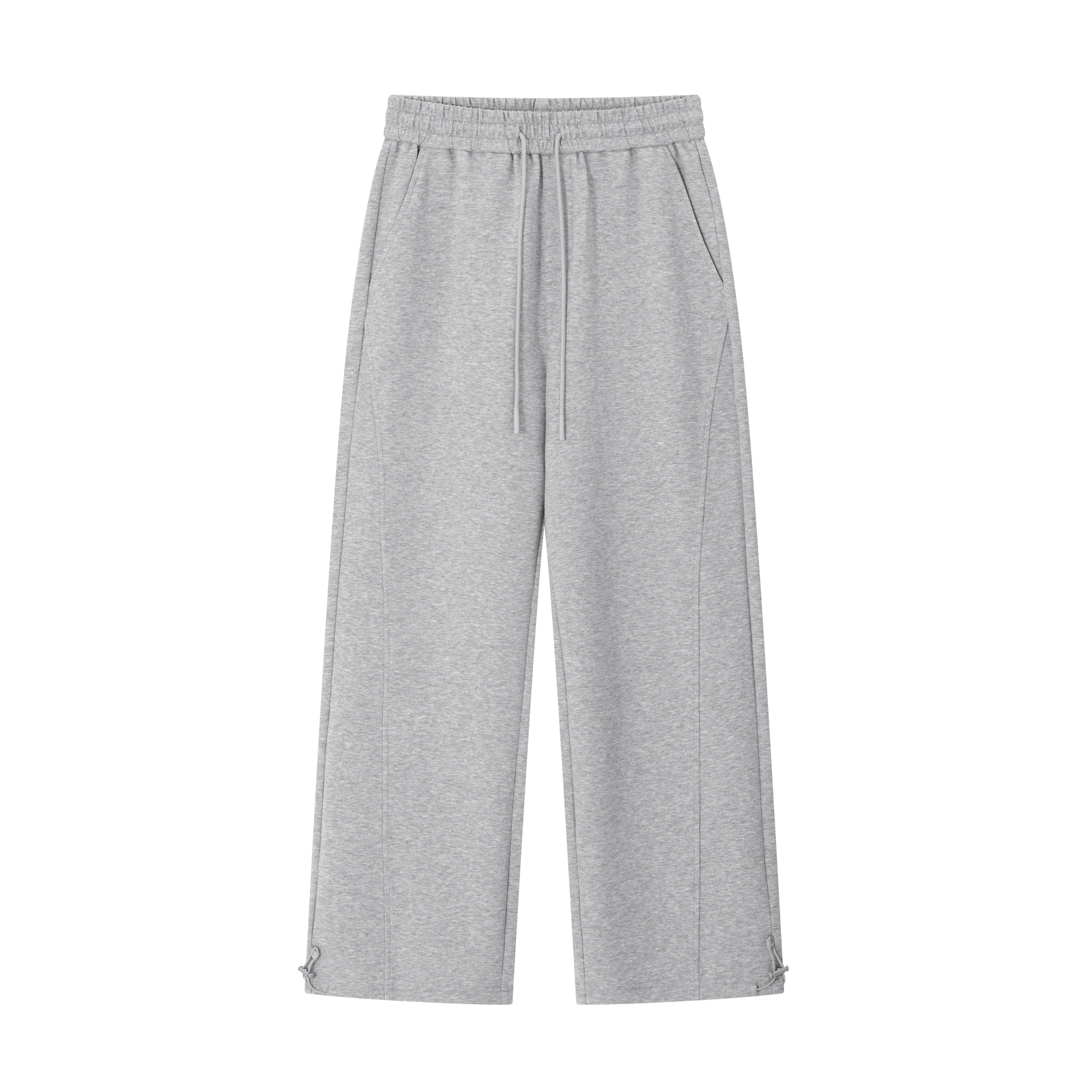 Grey Cloud-Style Structured Casual Trousers