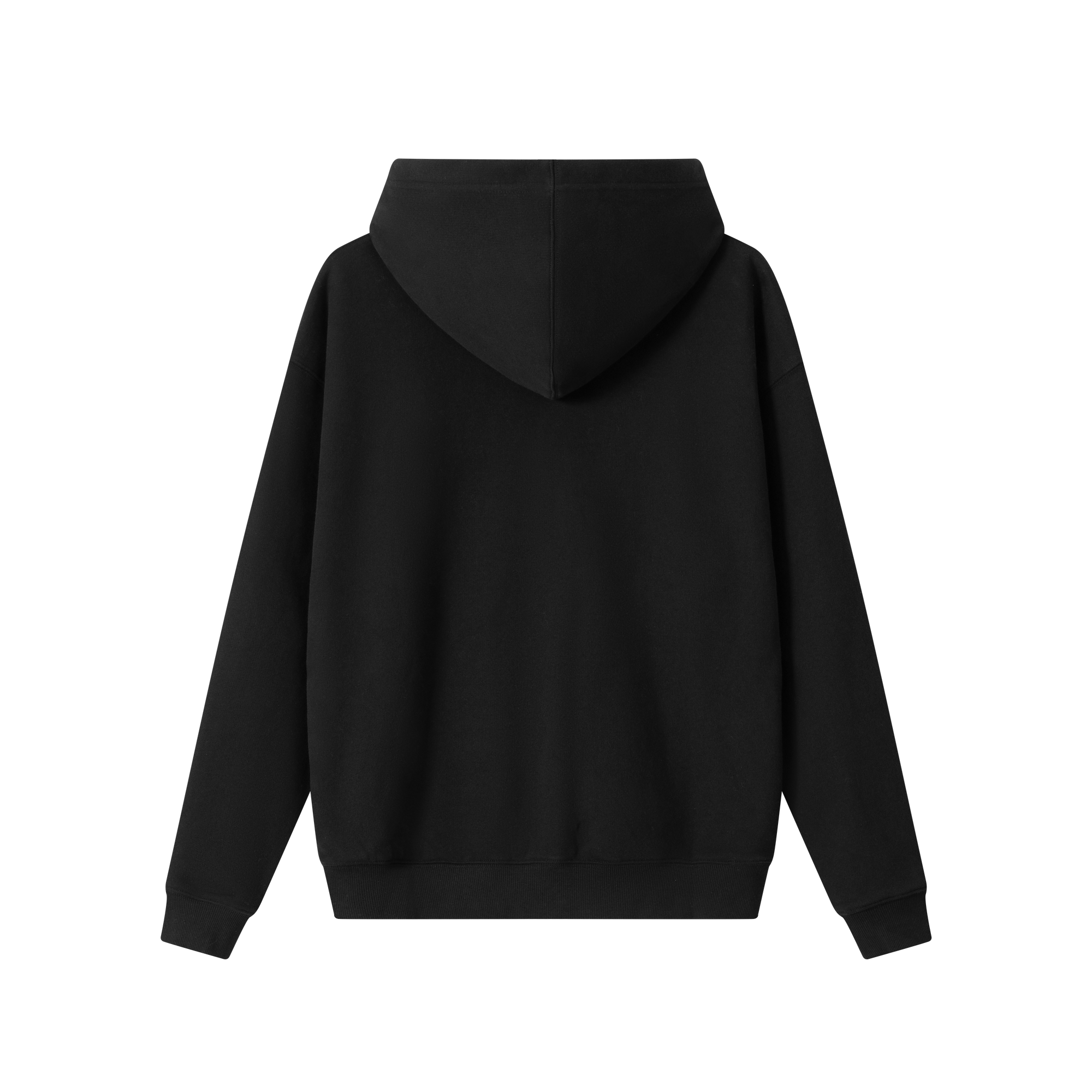 Black Cross-Patterned Hoodie