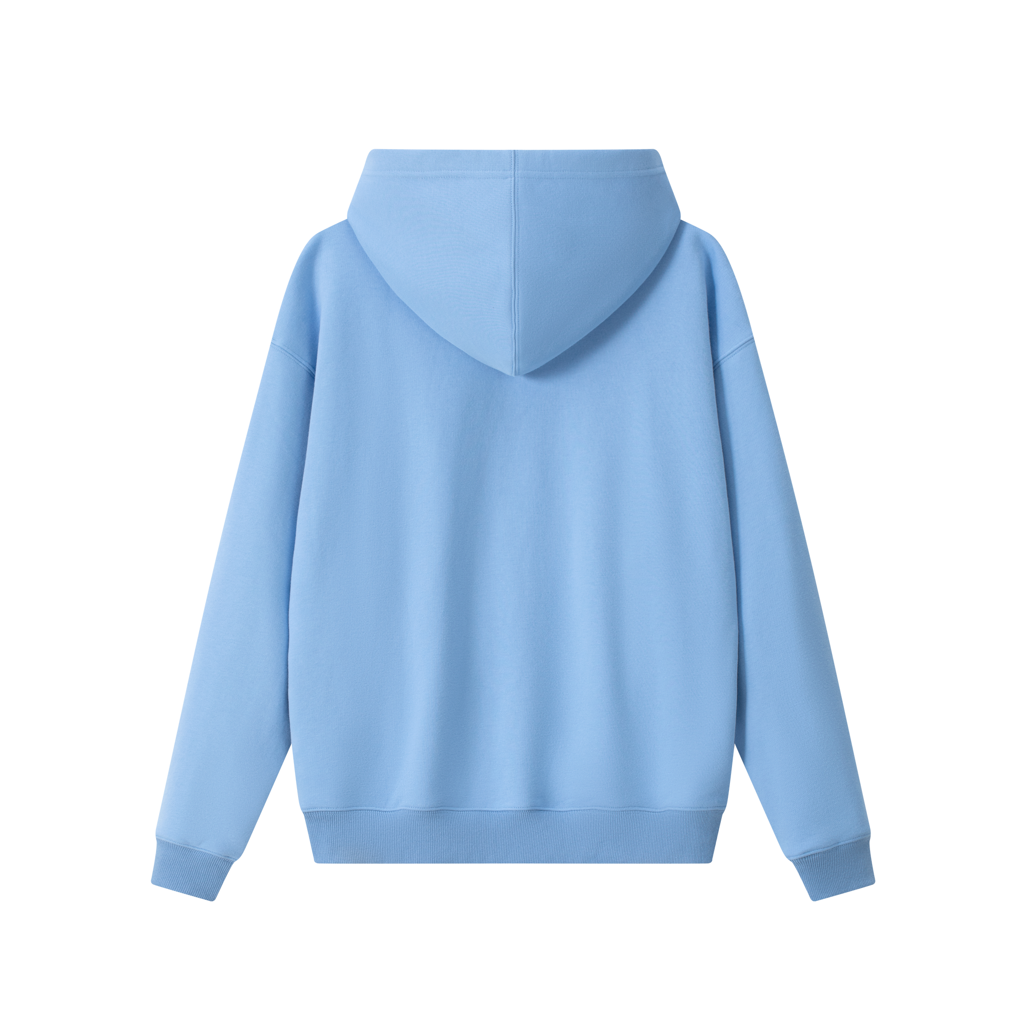 Blue Cross-Patterned Hoodie 