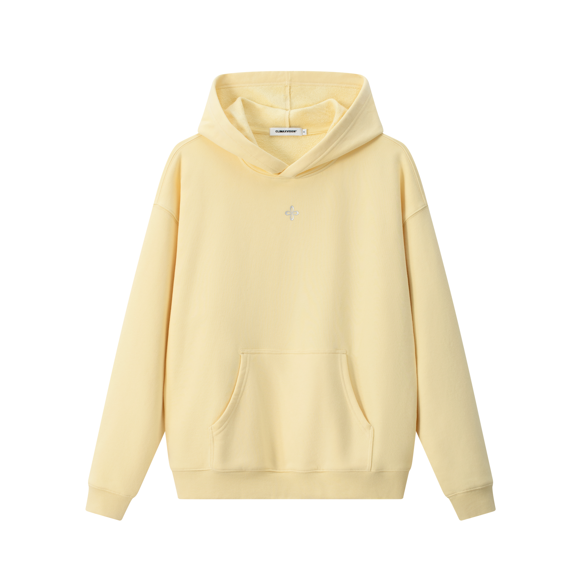 Yellow Cross-Patterned Hoodie