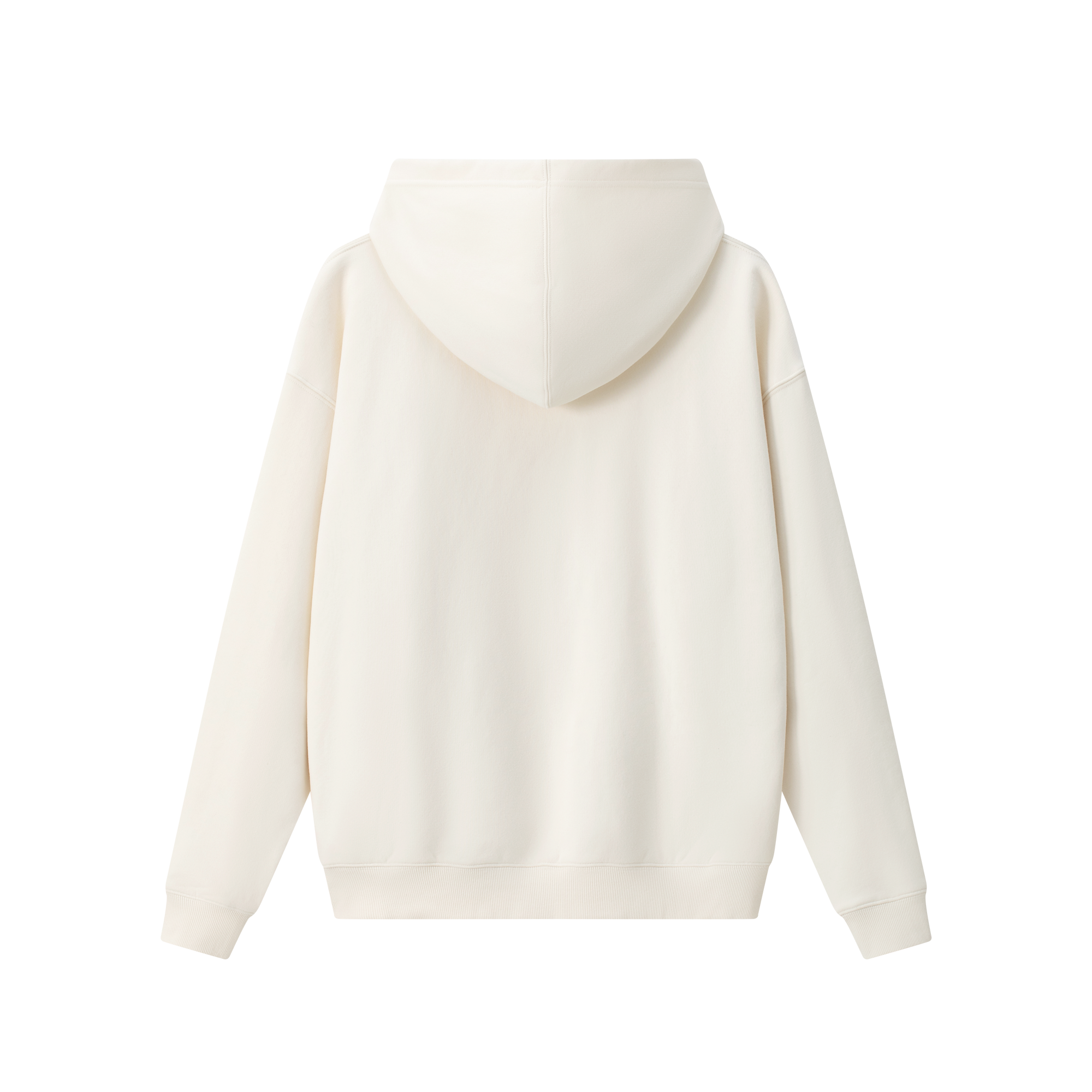 White Cross-Patterned Hoodie
