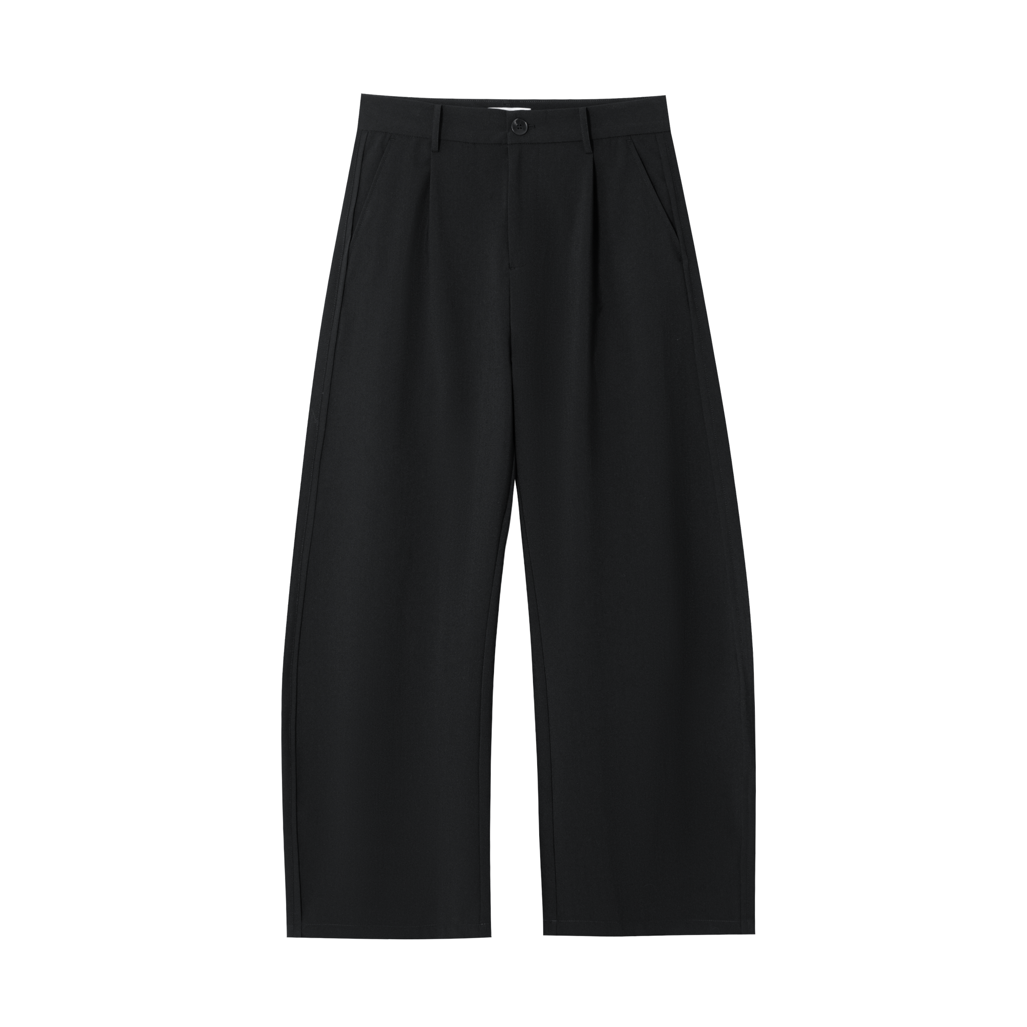 Black 3D Tailoring Twisted Scimitar Wide-leg Trousers