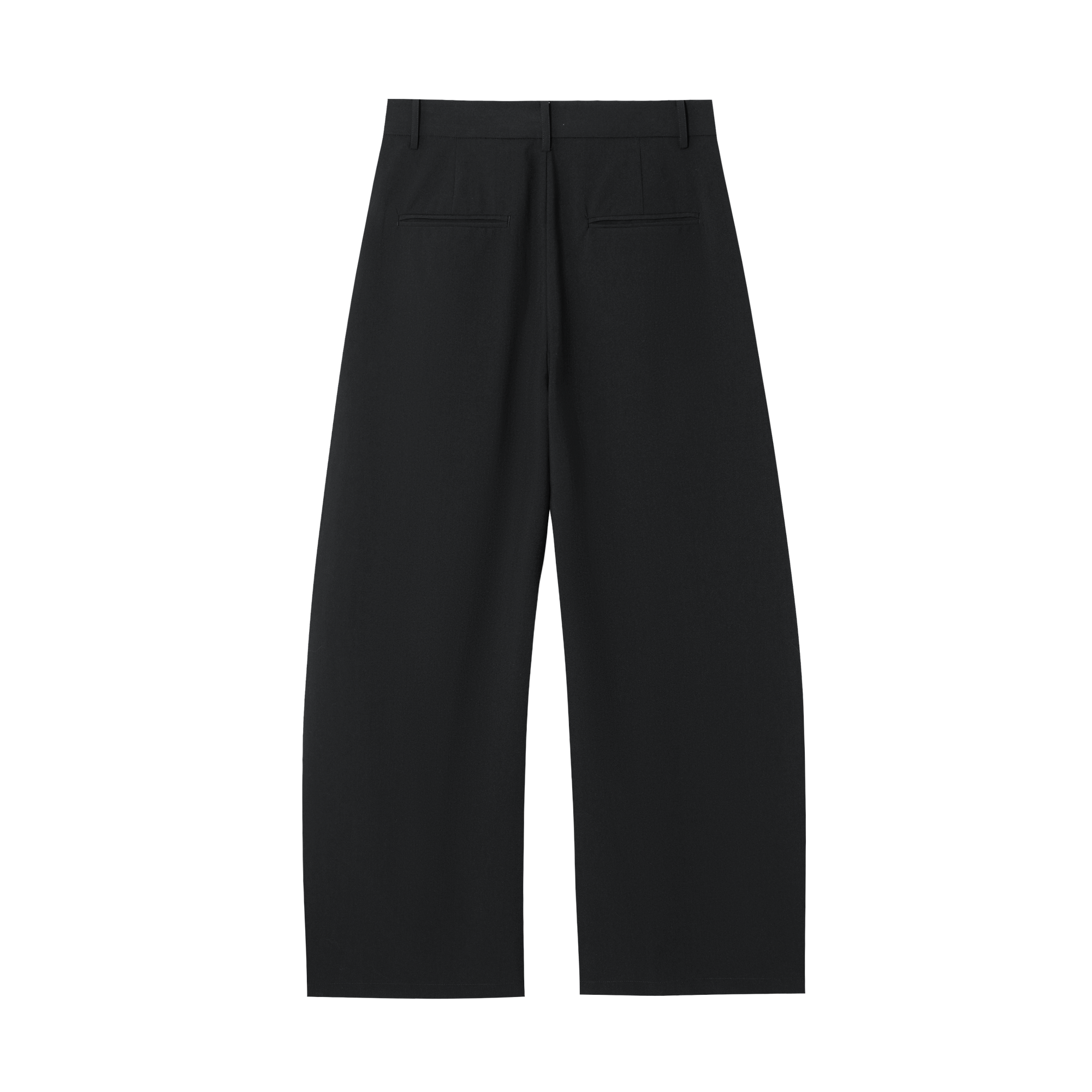 Black 3D Tailoring Twisted Scimitar Wide-leg Trousers
