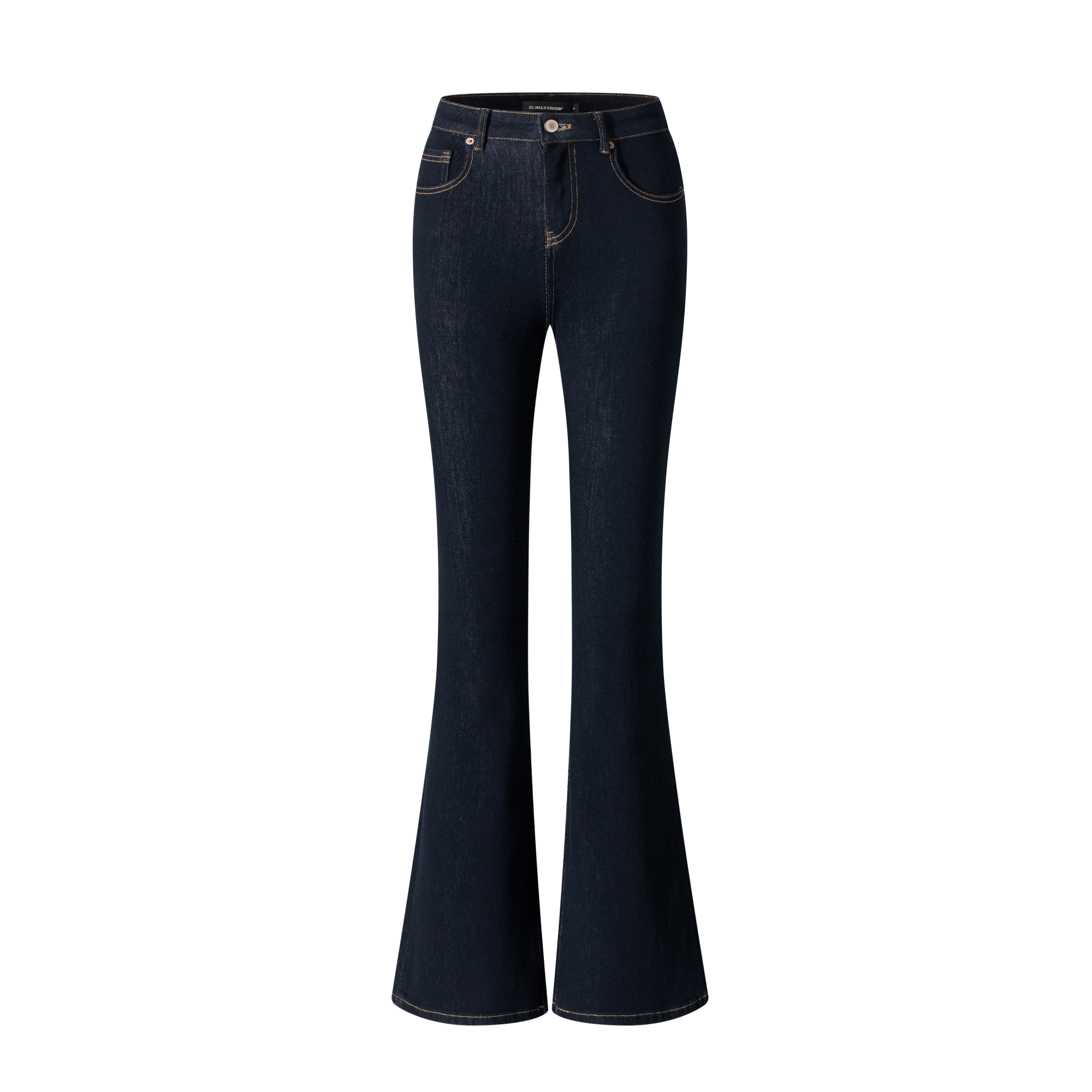 Blue Classic High-Waisted Flared Supermodel Jeans