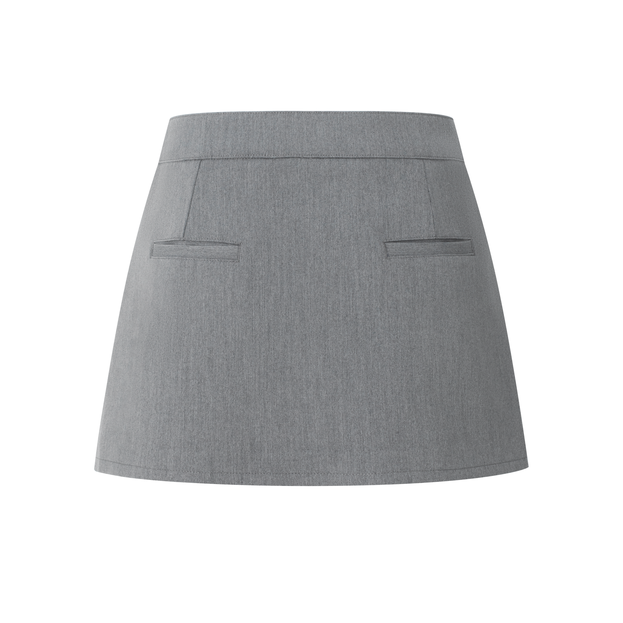 Grey Irregular Layered Slit Skort