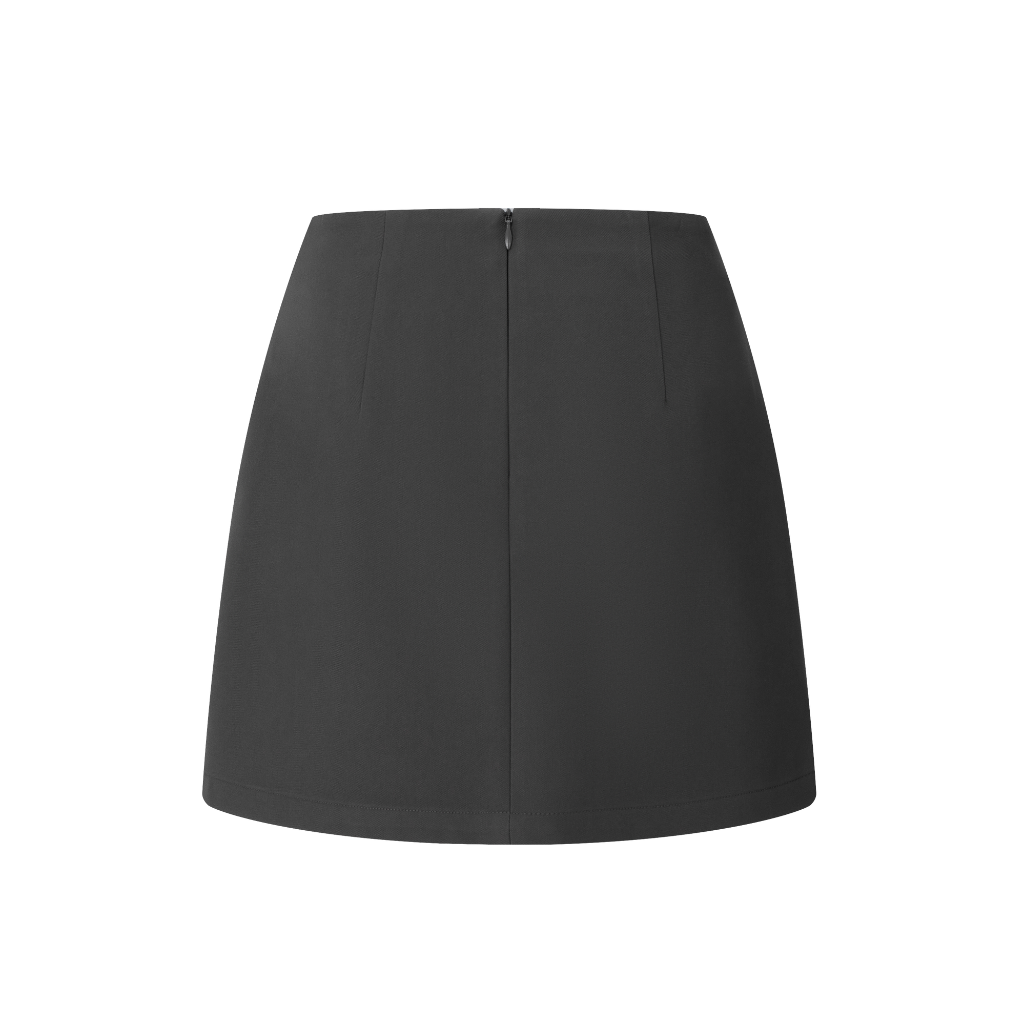 Dark grey minimalist suit skirt