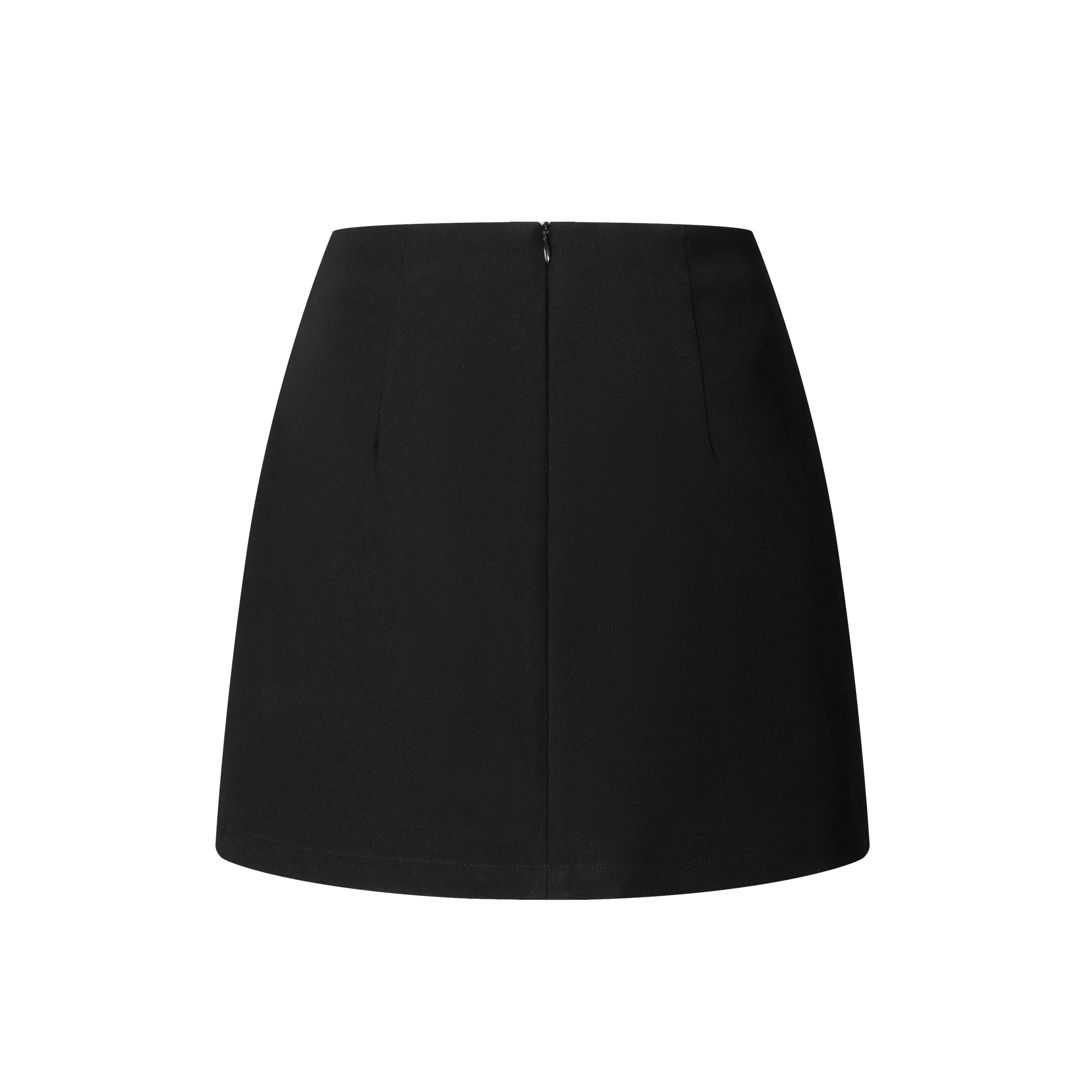 Black Minimalist Suit Skirt