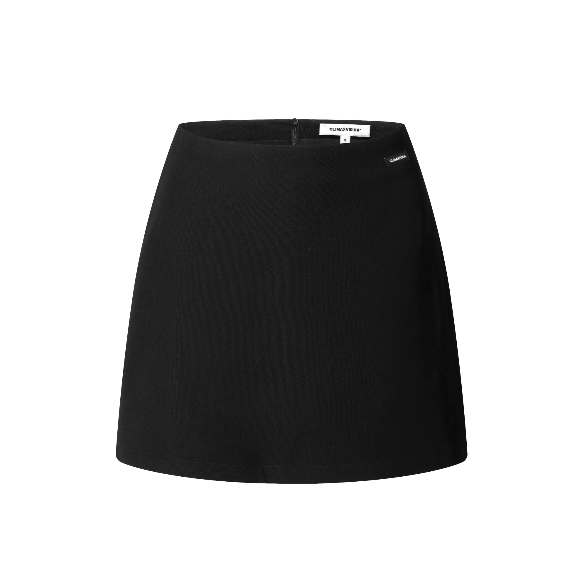 Black Minimalist Suit Skirt