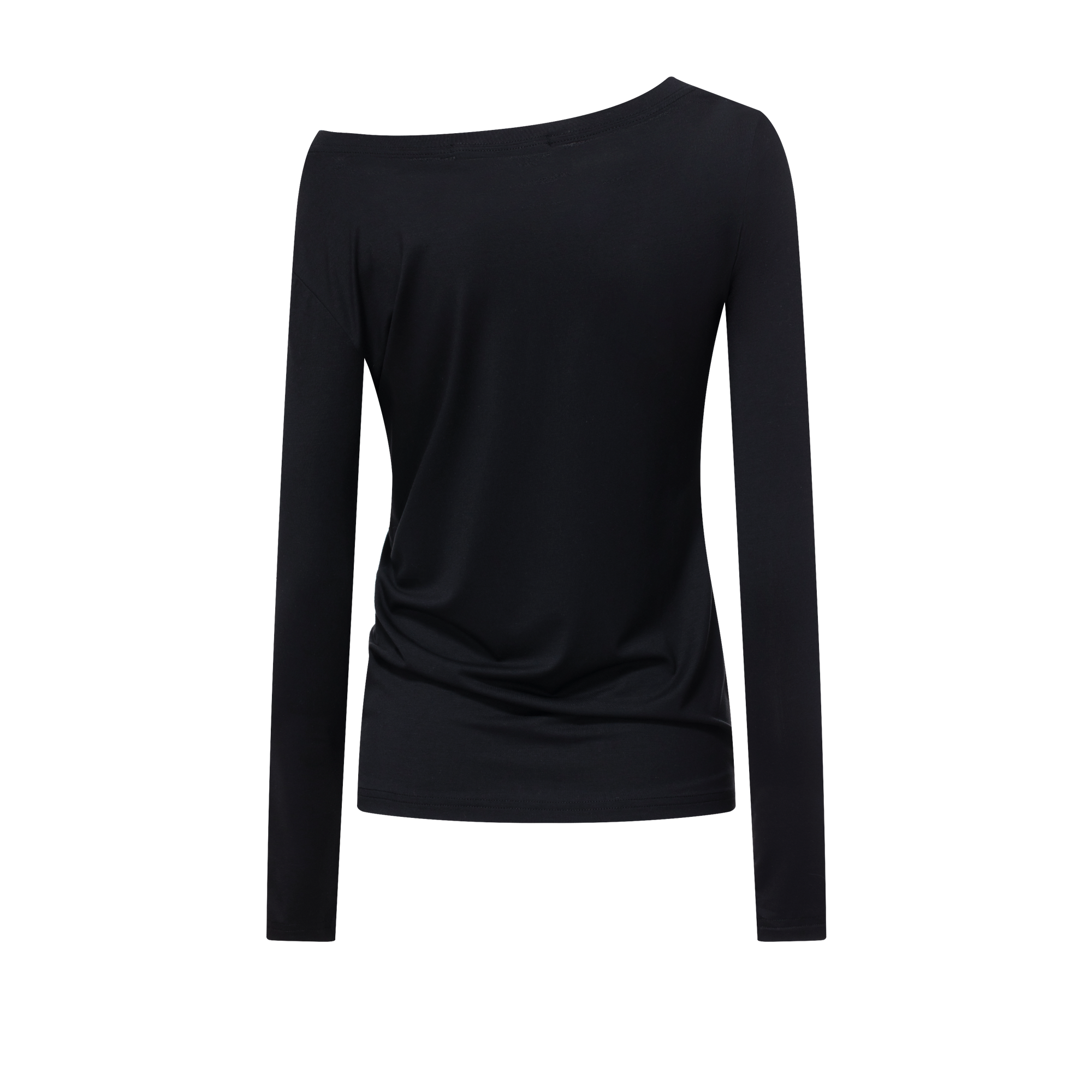Black Distressed Print Lazy Style Mask Long-sleeved T-shirt