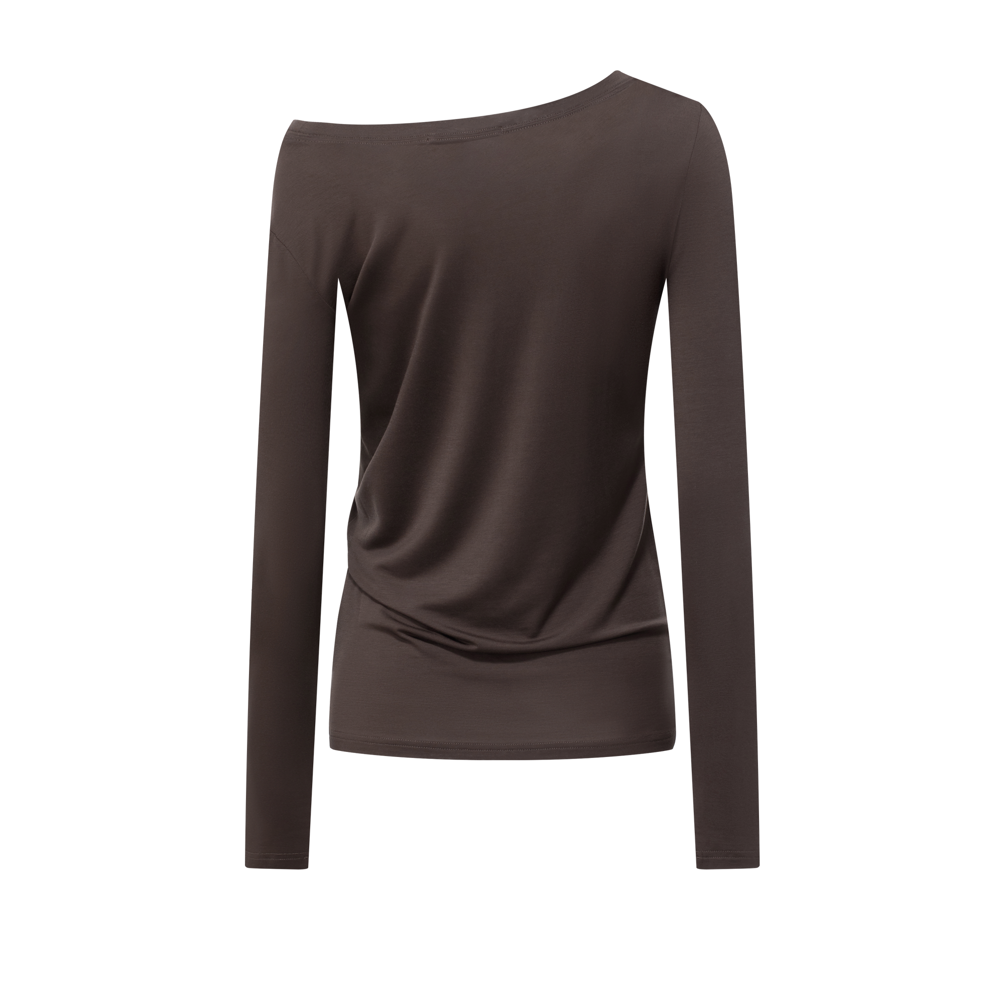 Brown Distressed Print Lazy Style Mask Long Sleeve T-shirt
