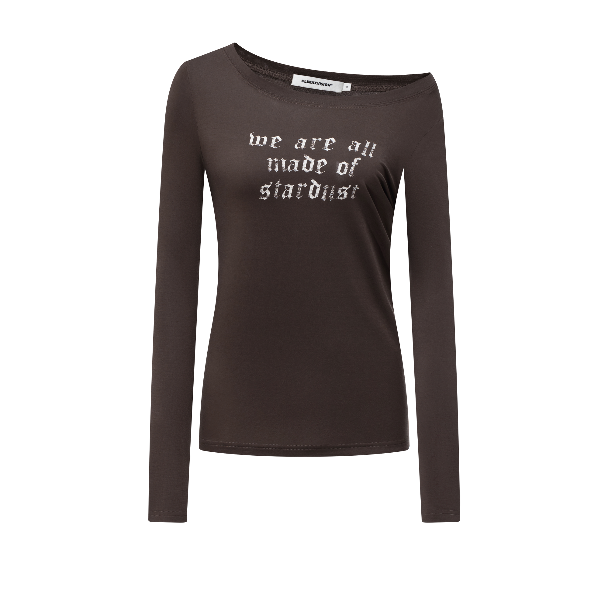 Brown Distressed Print Lazy Style Mask Long Sleeve T-shirt