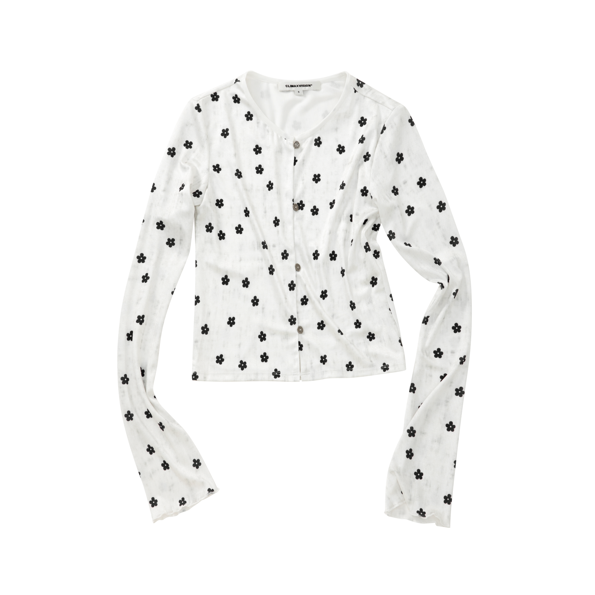 White Faux Acetate Piqué Textured Knit Cardigan