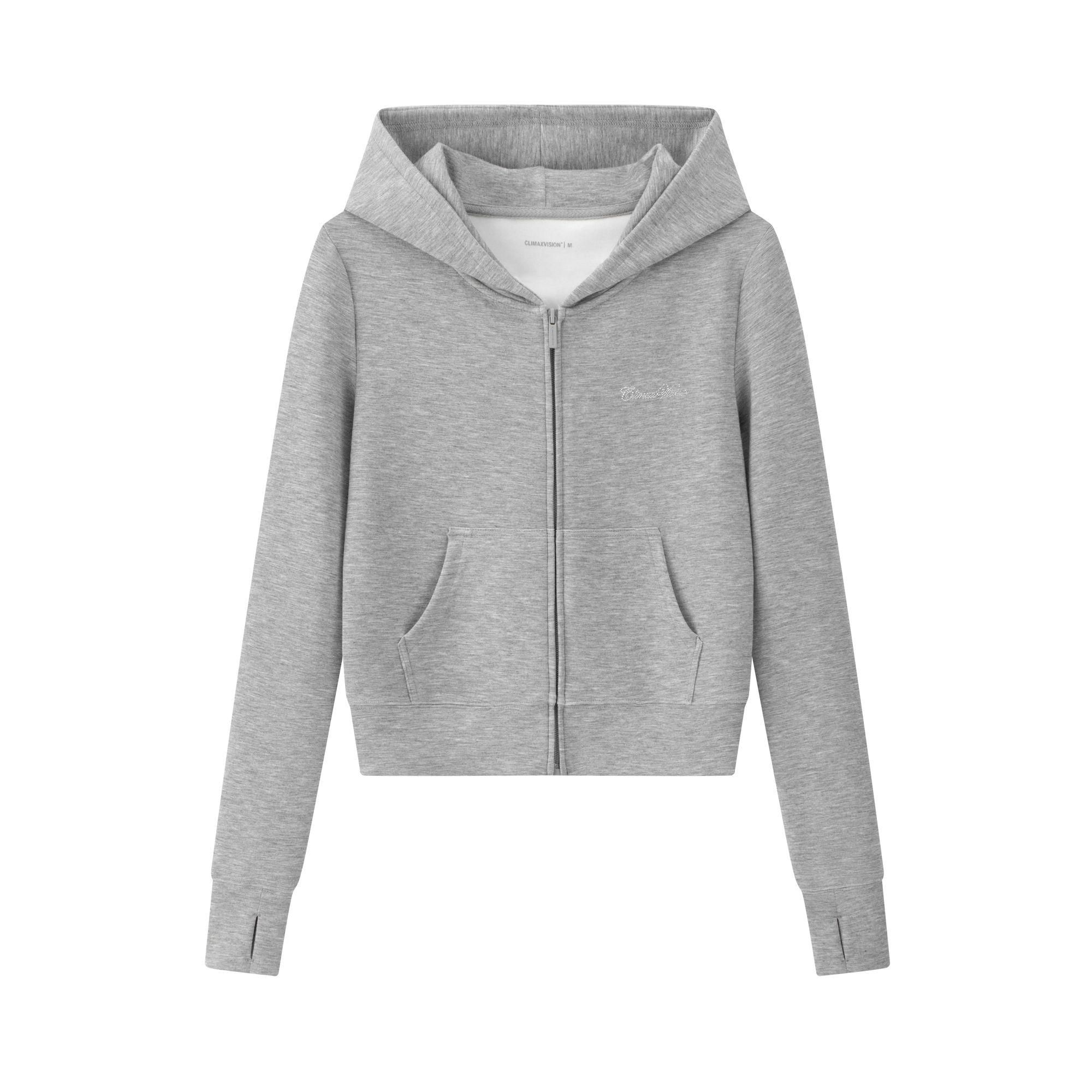 Grey Airy Short Hooded Sweatshirt