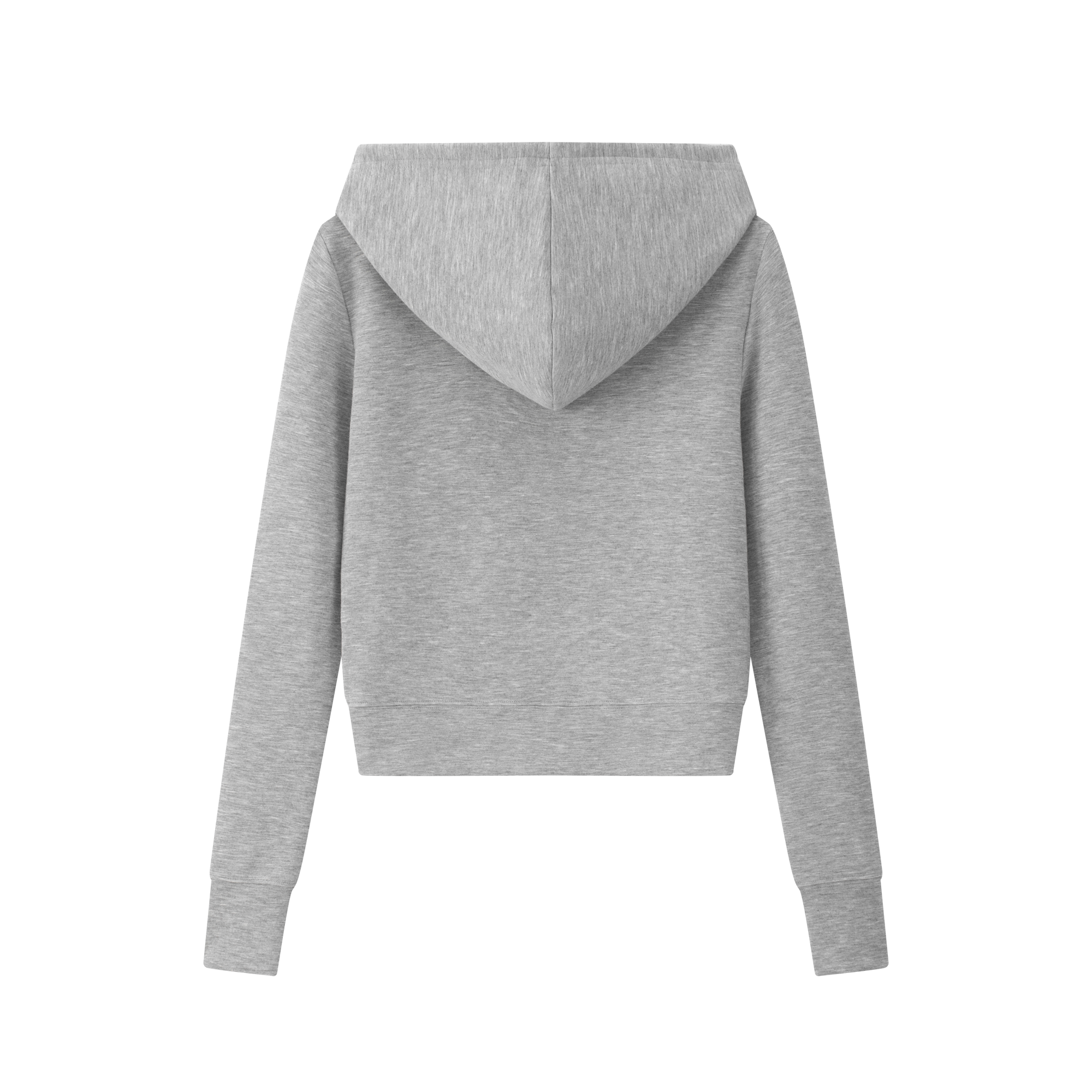 Grey Airy Short Hooded Sweatshirt