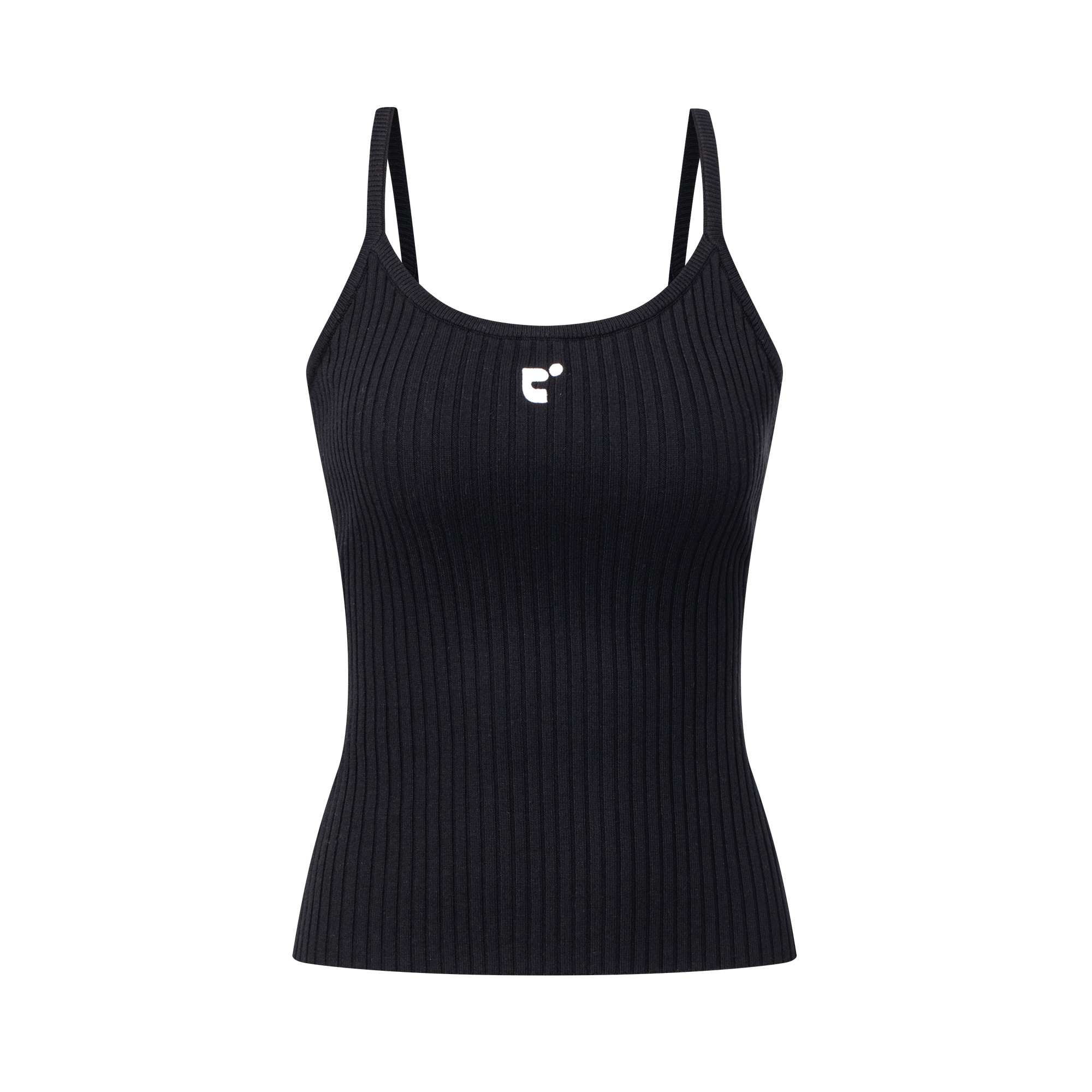 Black Trendy Elastic Stripe Embroidered Camisole