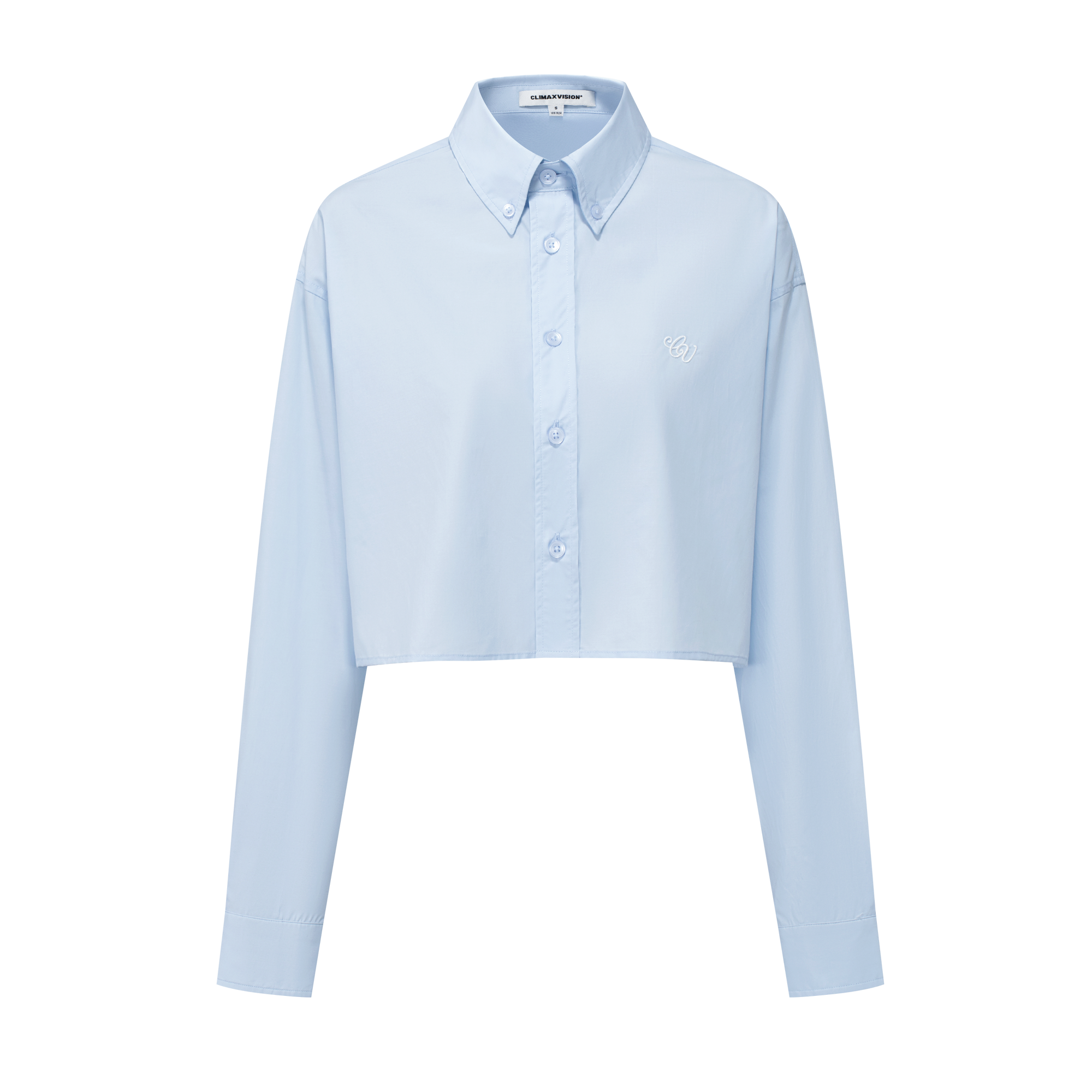 Lake blue short waist shirt