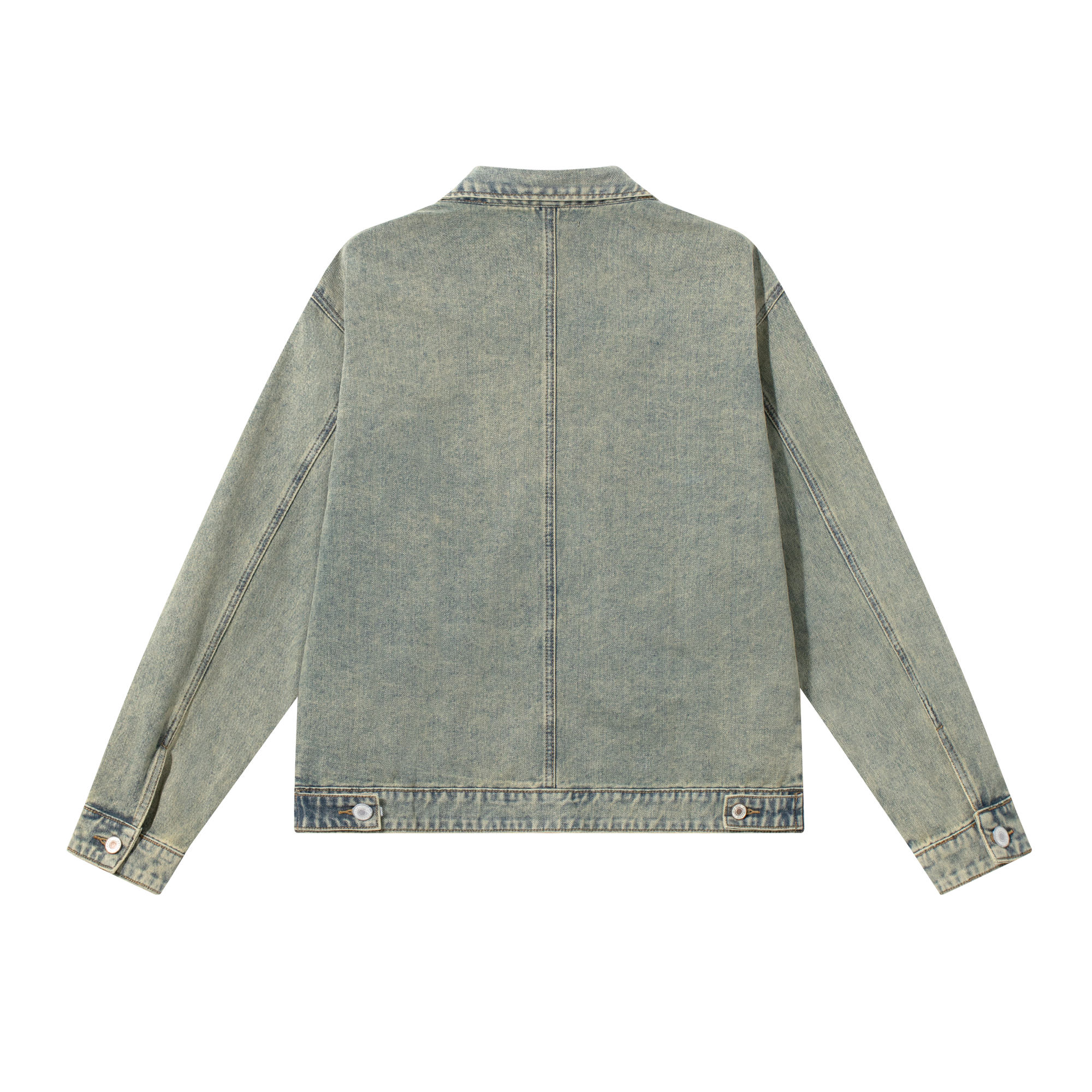 Nostalgic Blue Heavy Washed Denim Jacket
