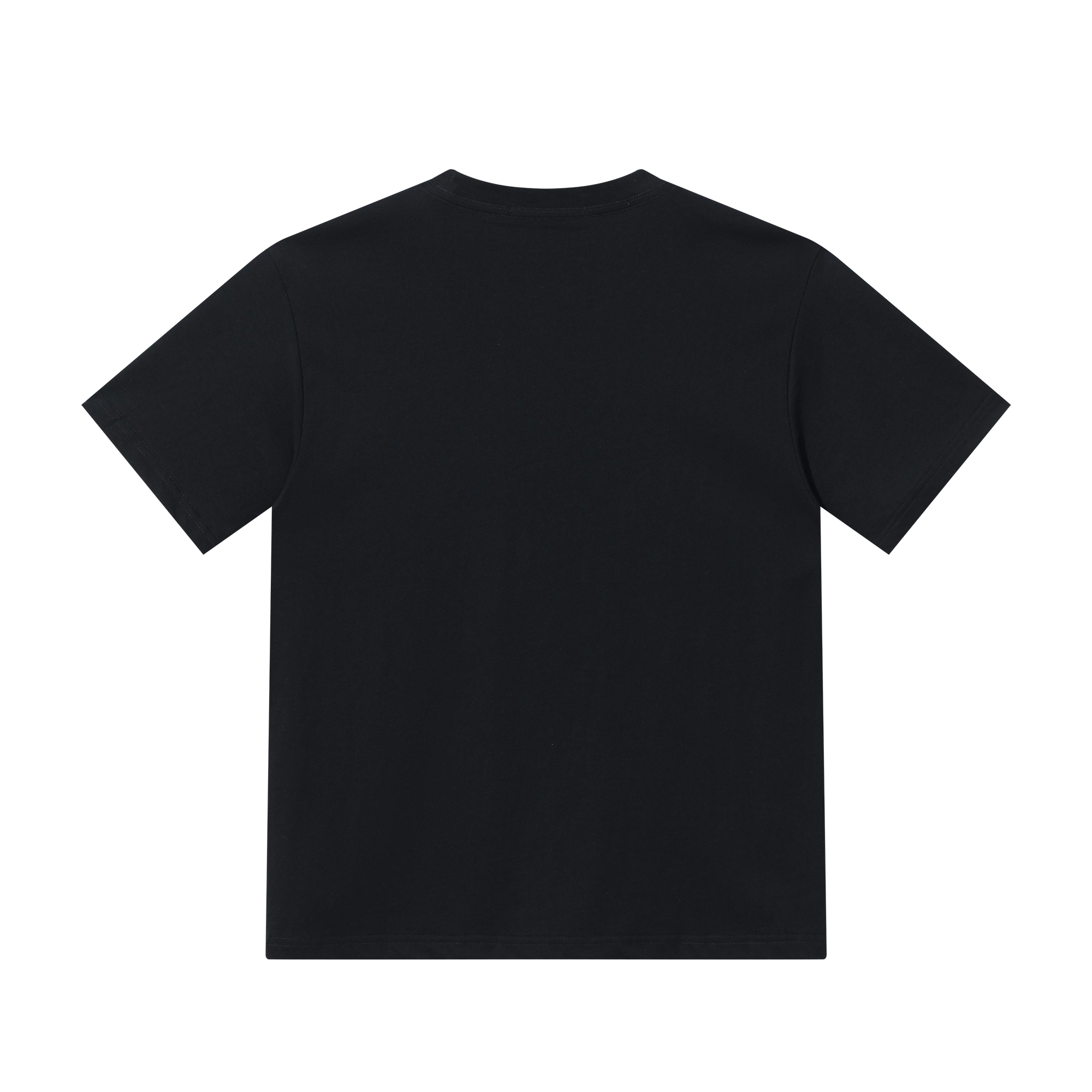 Black Dalmatian Print Lightweight Crew Neck Fitted Short Sleeve T-Shirt